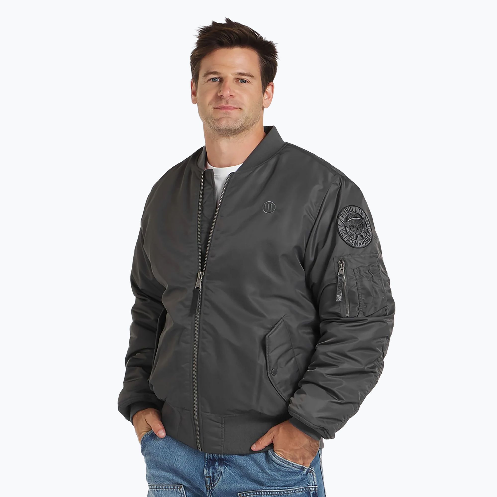 Kurtka męska Pitbull Ma 1 Verano Bomber graphite 