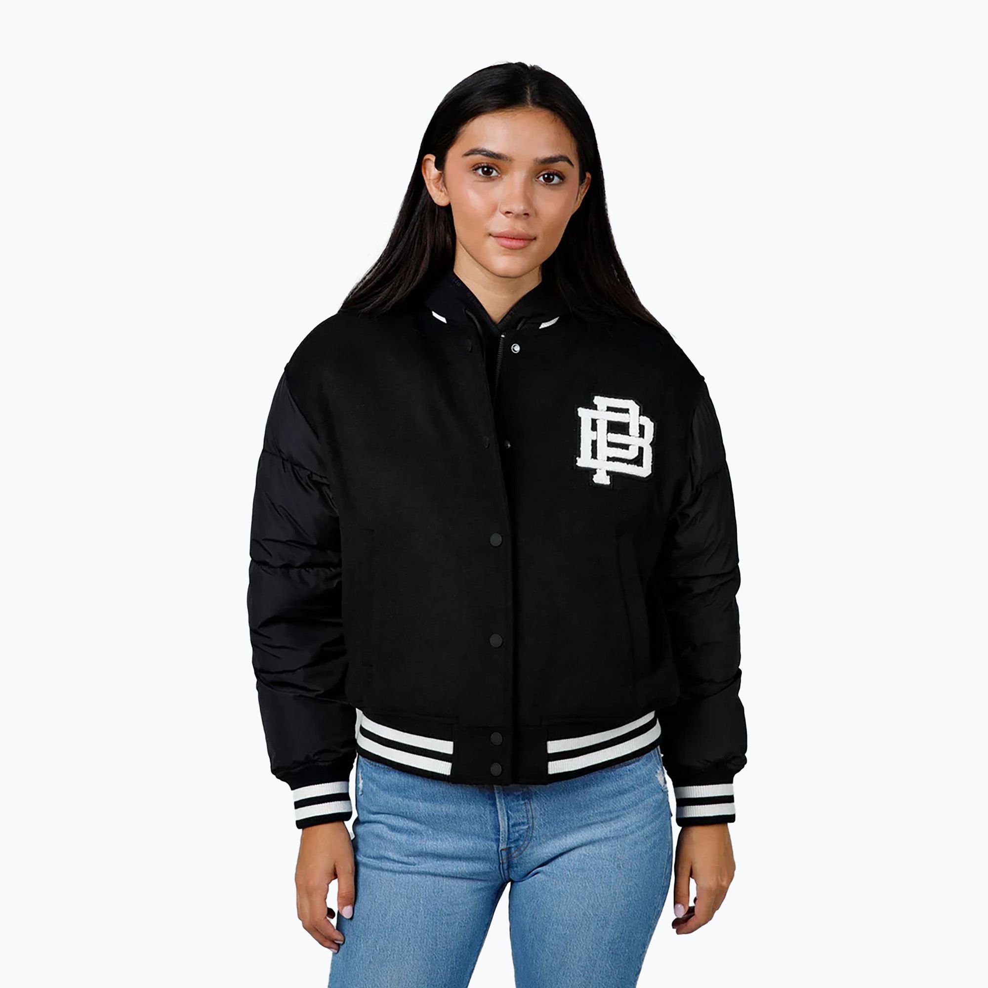 Kurtka damska Pitbull Buena Quilted Varsity black 