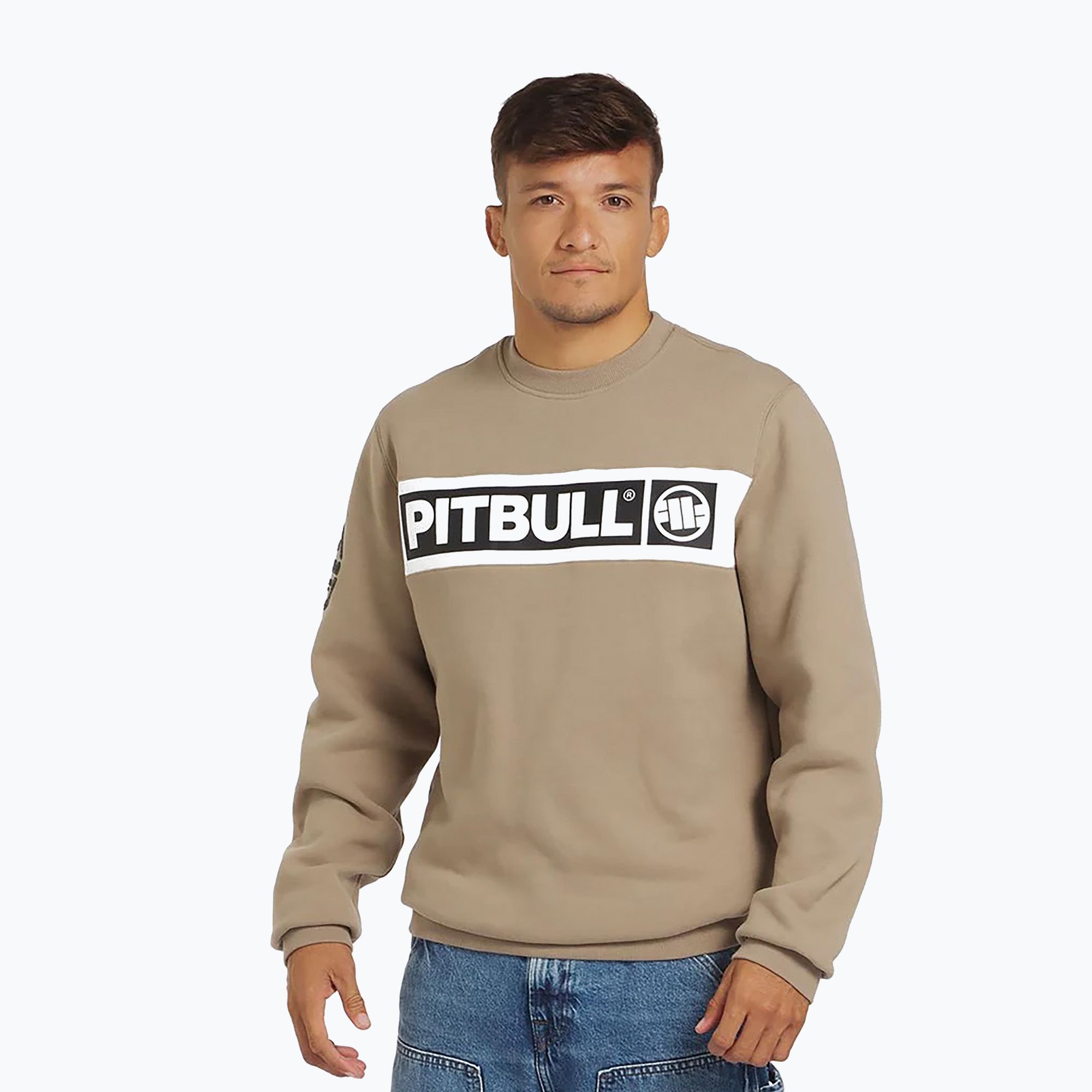Bluza męska Pitbull Sherwood Crewneck pale sand 