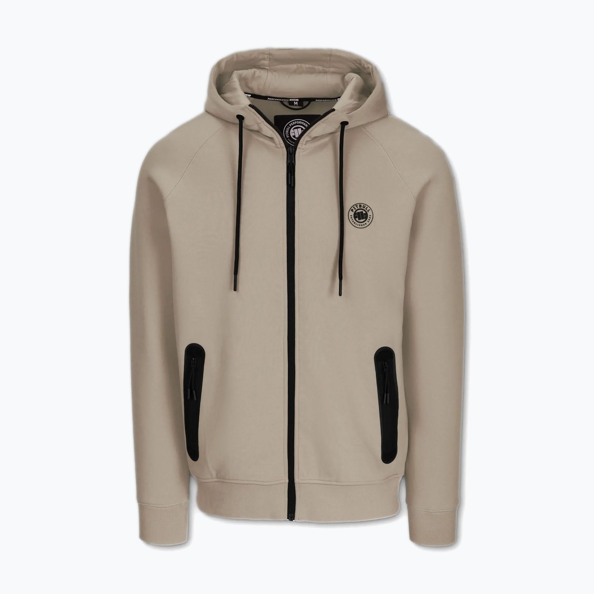 Bluza męska Pitbull Dogwood Hooded Zip Sweatshirt dark sand 