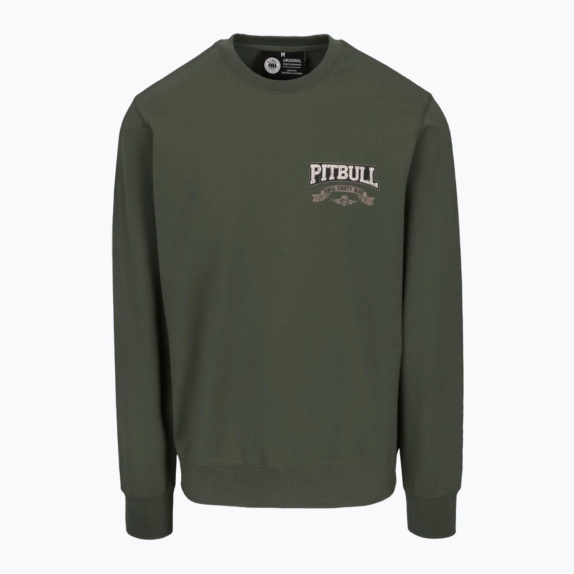 Bluza męska Pitbull Troublemaker Crewneck Sweatshirt old green 