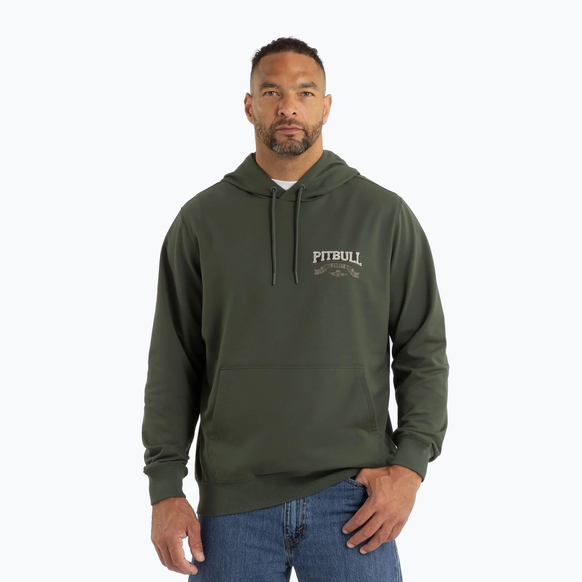 Bluza męska Pitbull Troublemaker Hooded Sweatshirt old green 