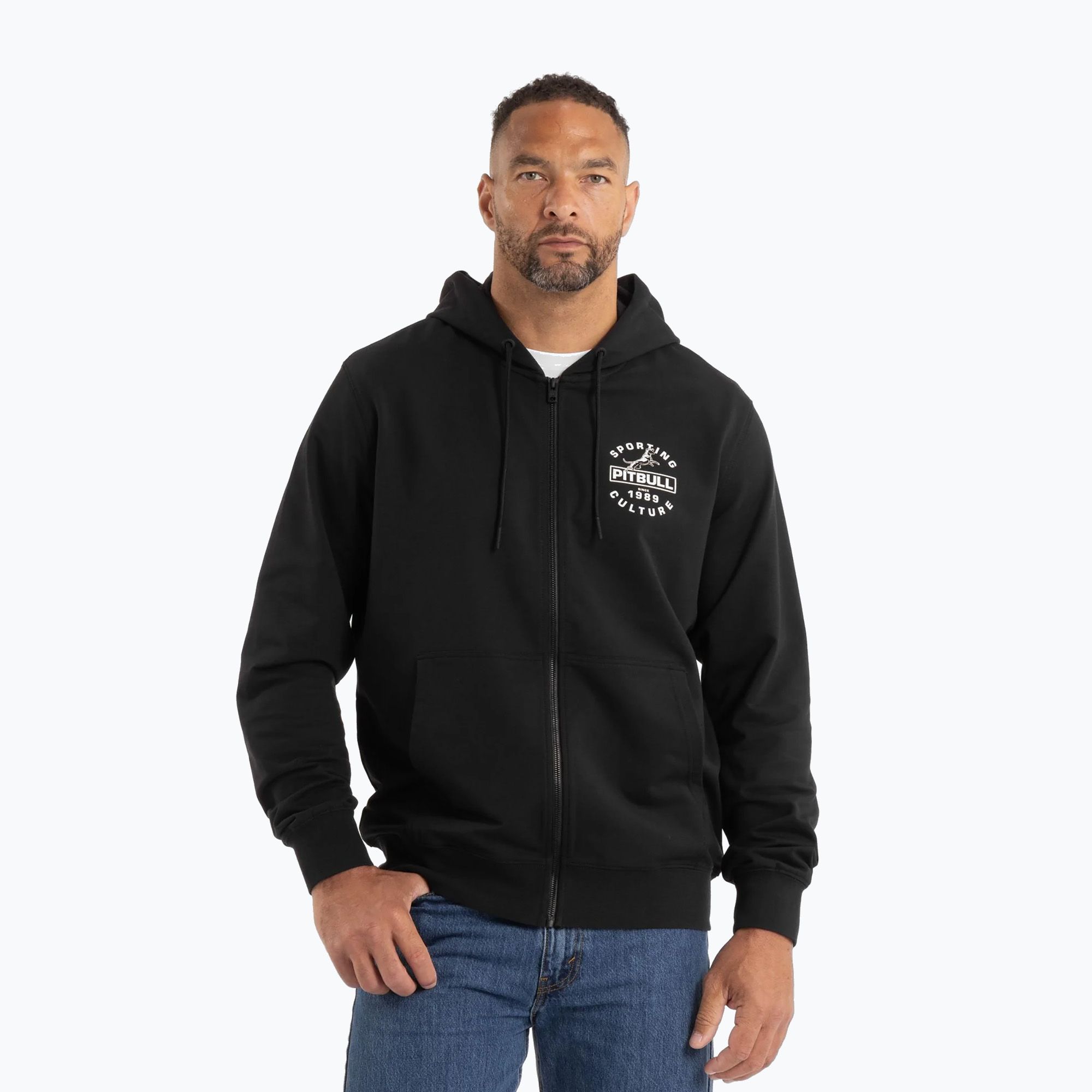 Bluza męska Pitbull Physical Culture Hooded Zip Sweatshirt black 