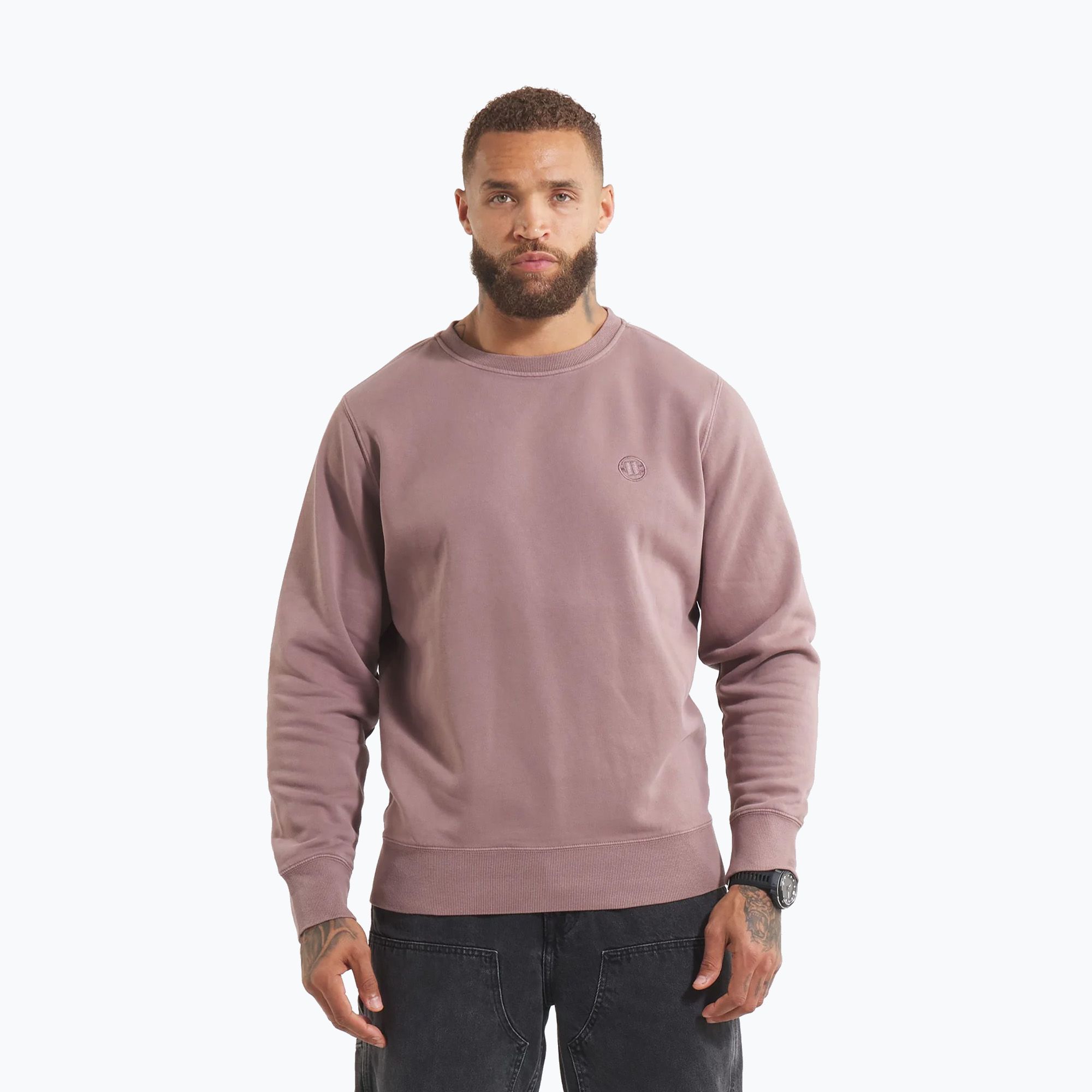 Bluza męska Pitbull Lancaster 2 Crewneck Sweatshirt washed burgundy 