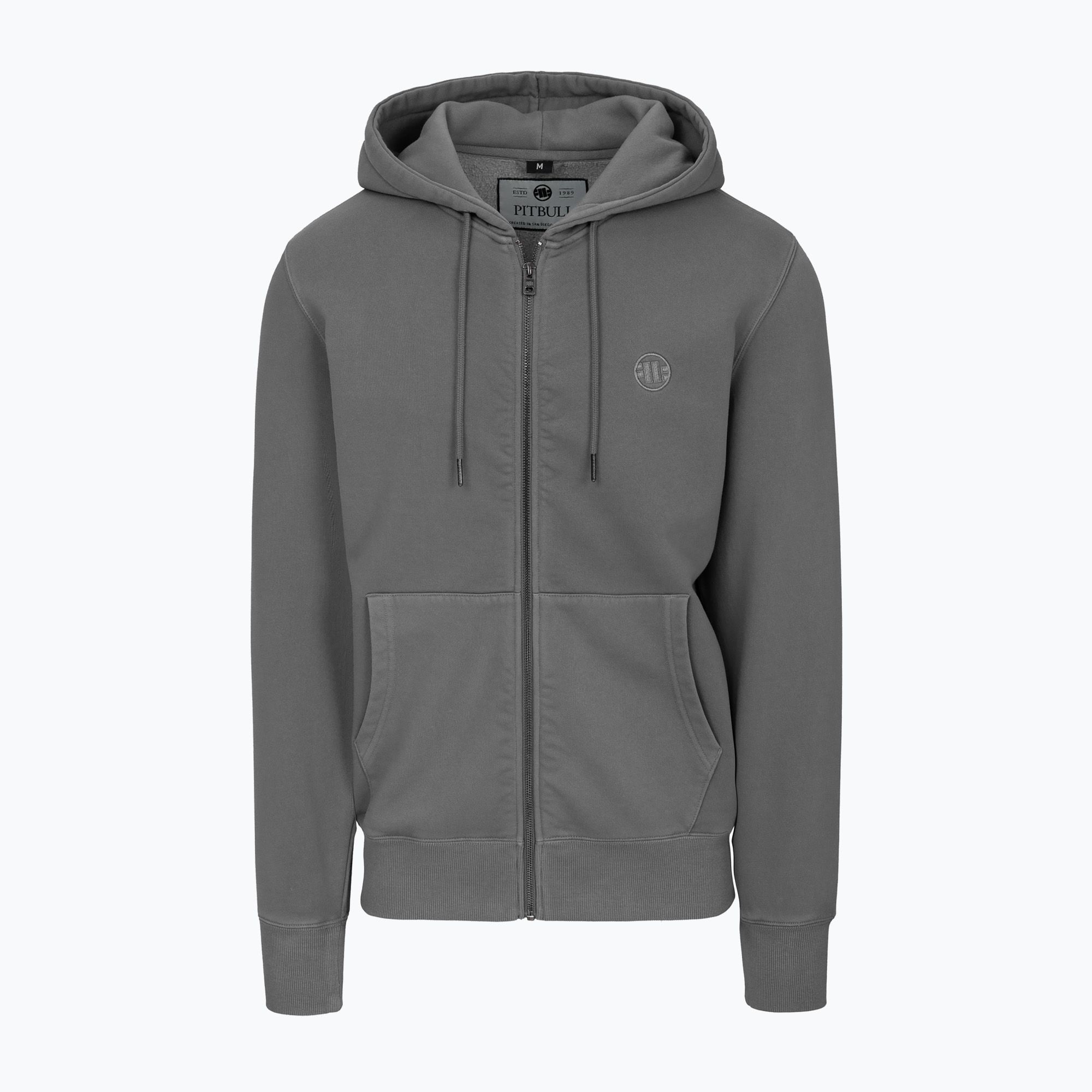 Bluza męska Pitbull Lancaster 2 Hooded Zip Sweatshirt washed grey 