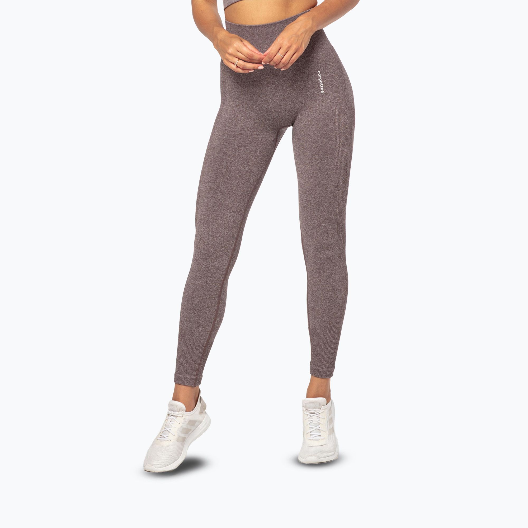 Legginsy treningowe damskie Carpatree Allure Seamless brown melange (pepper corn) 