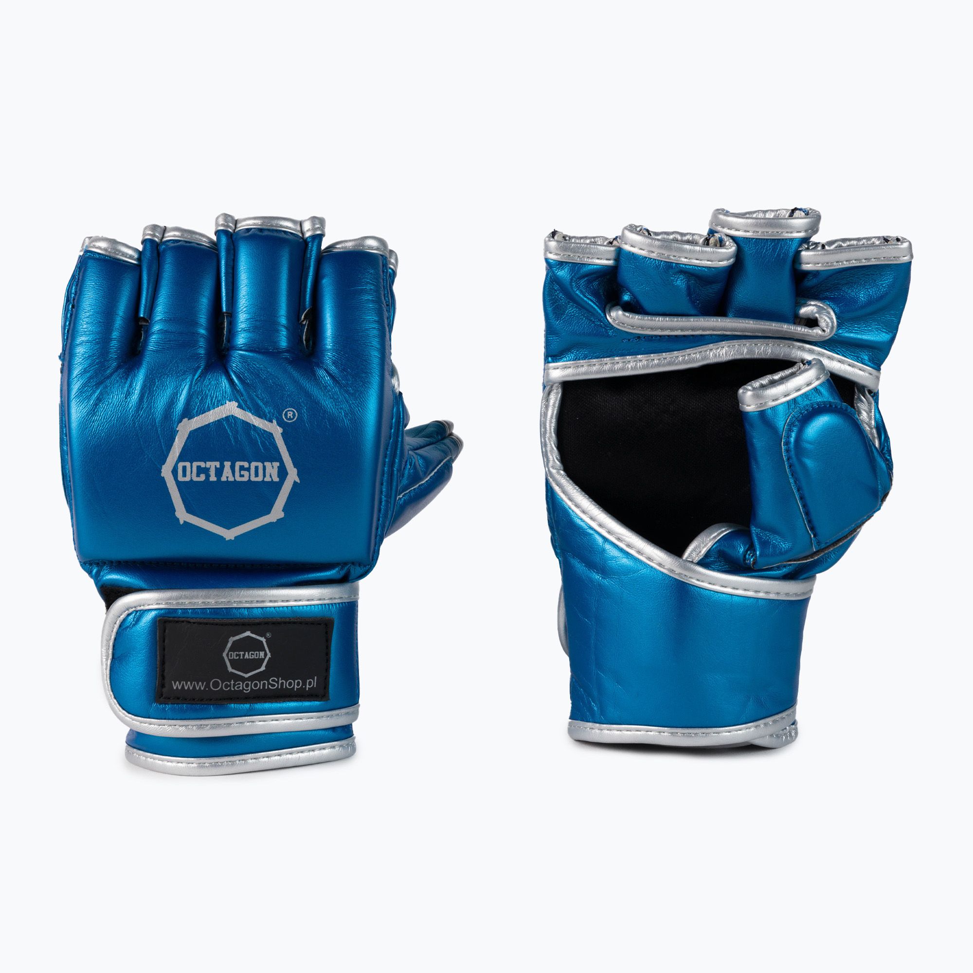 Rękawice grapplingowe Octagon MMA metallic blue 