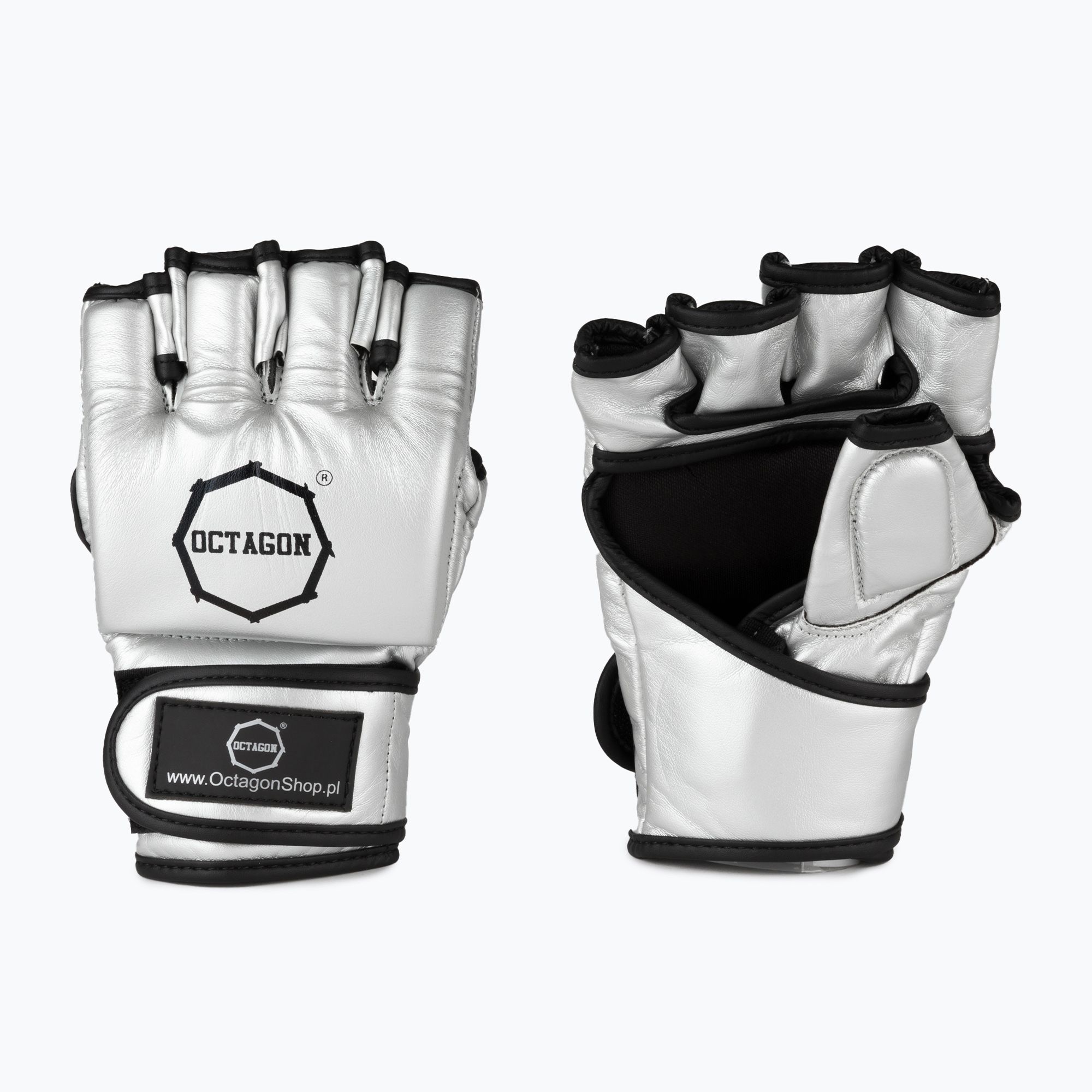 Rękawice grapplingowe Octagon MMA metallic silver 