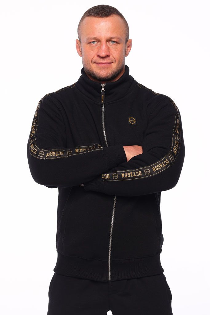Bluza męska Octagon Zip Stripe black/gold 