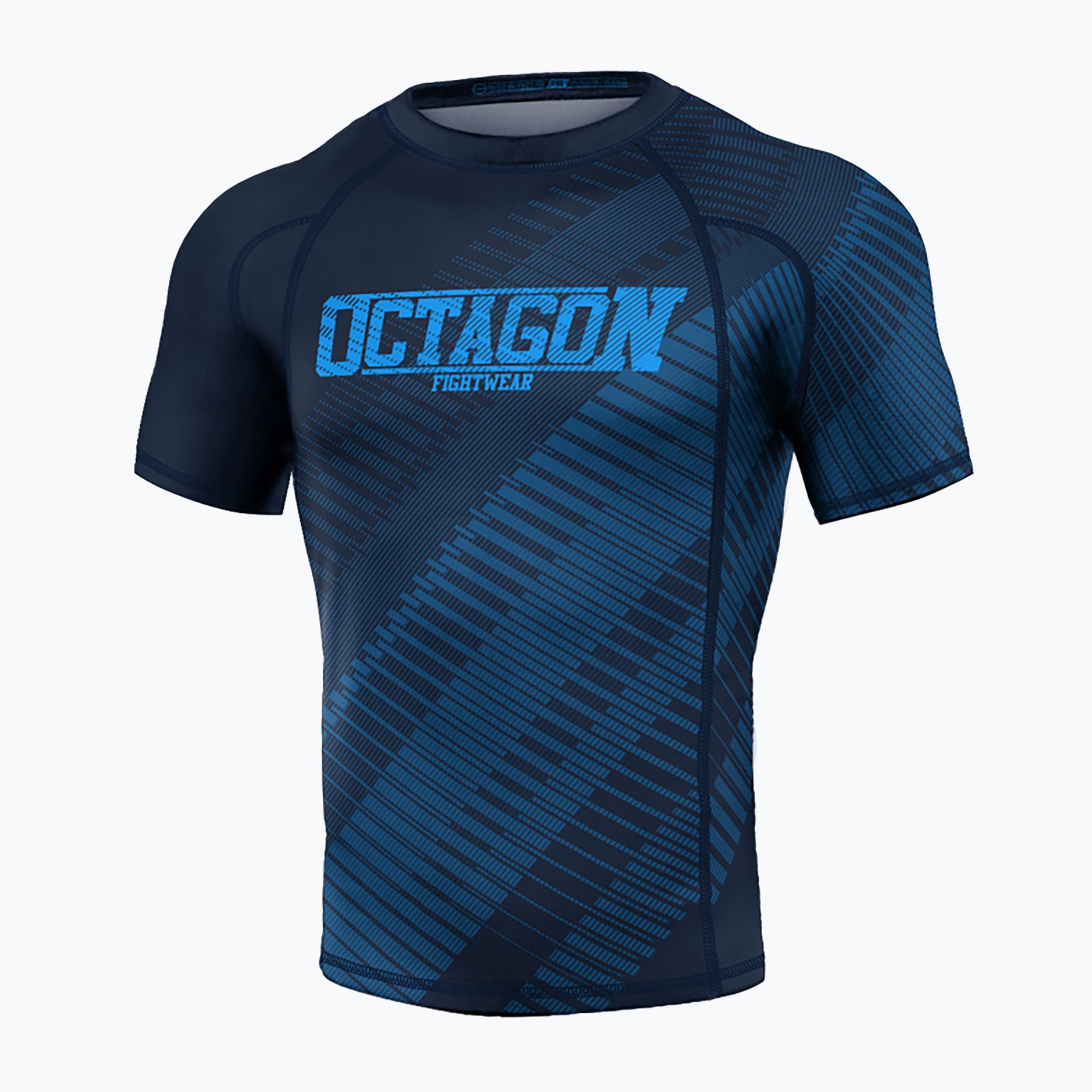 Rashguard męski Octagon Blocks Premium blue 