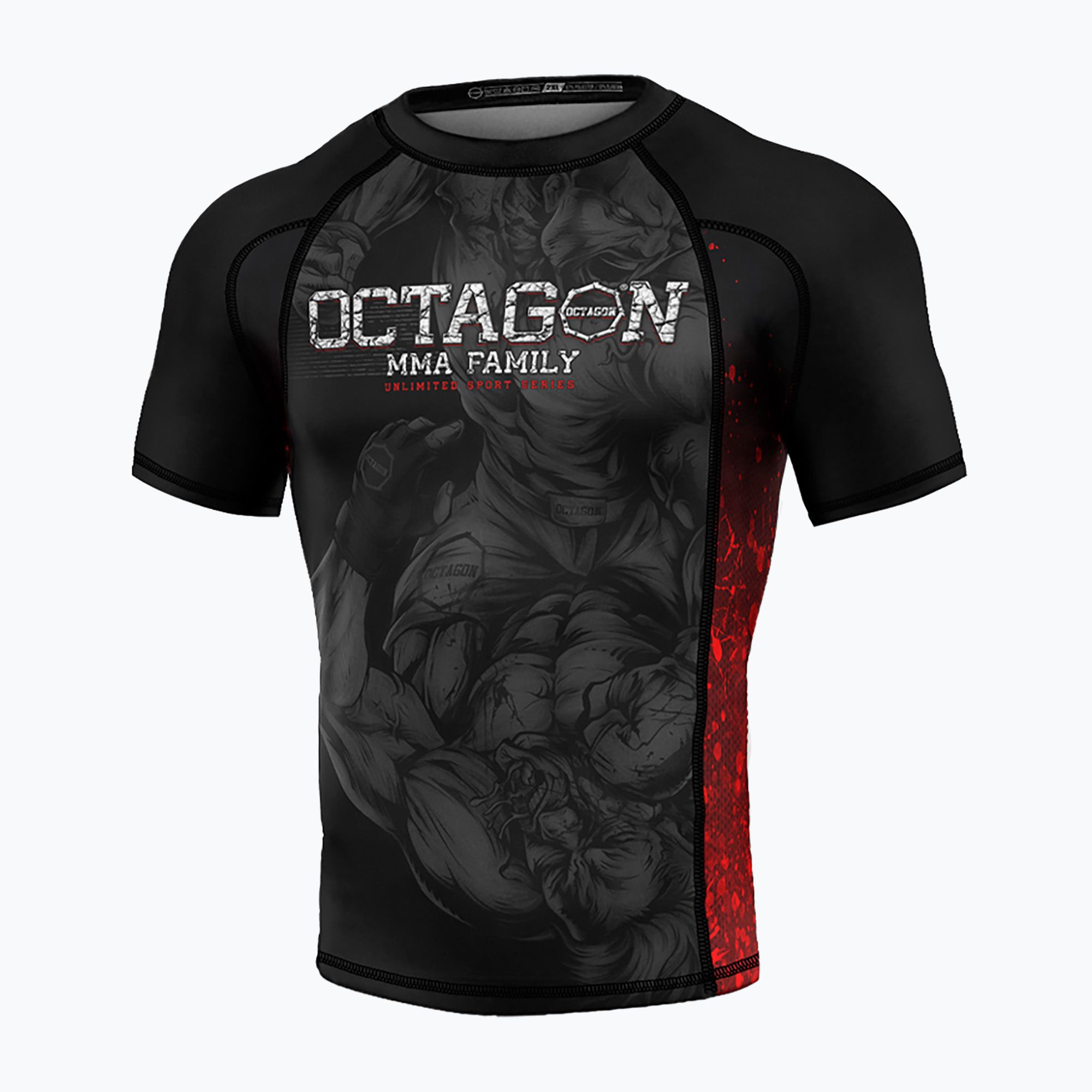 Rashguard męski Octagon Premium MMA Family black/multicolor 