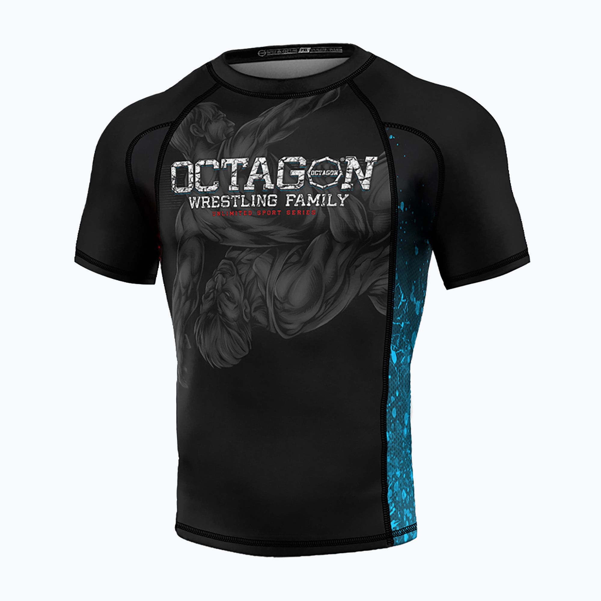 Rashguard męski Octagon Premium Wrestling Family black/multicolor 