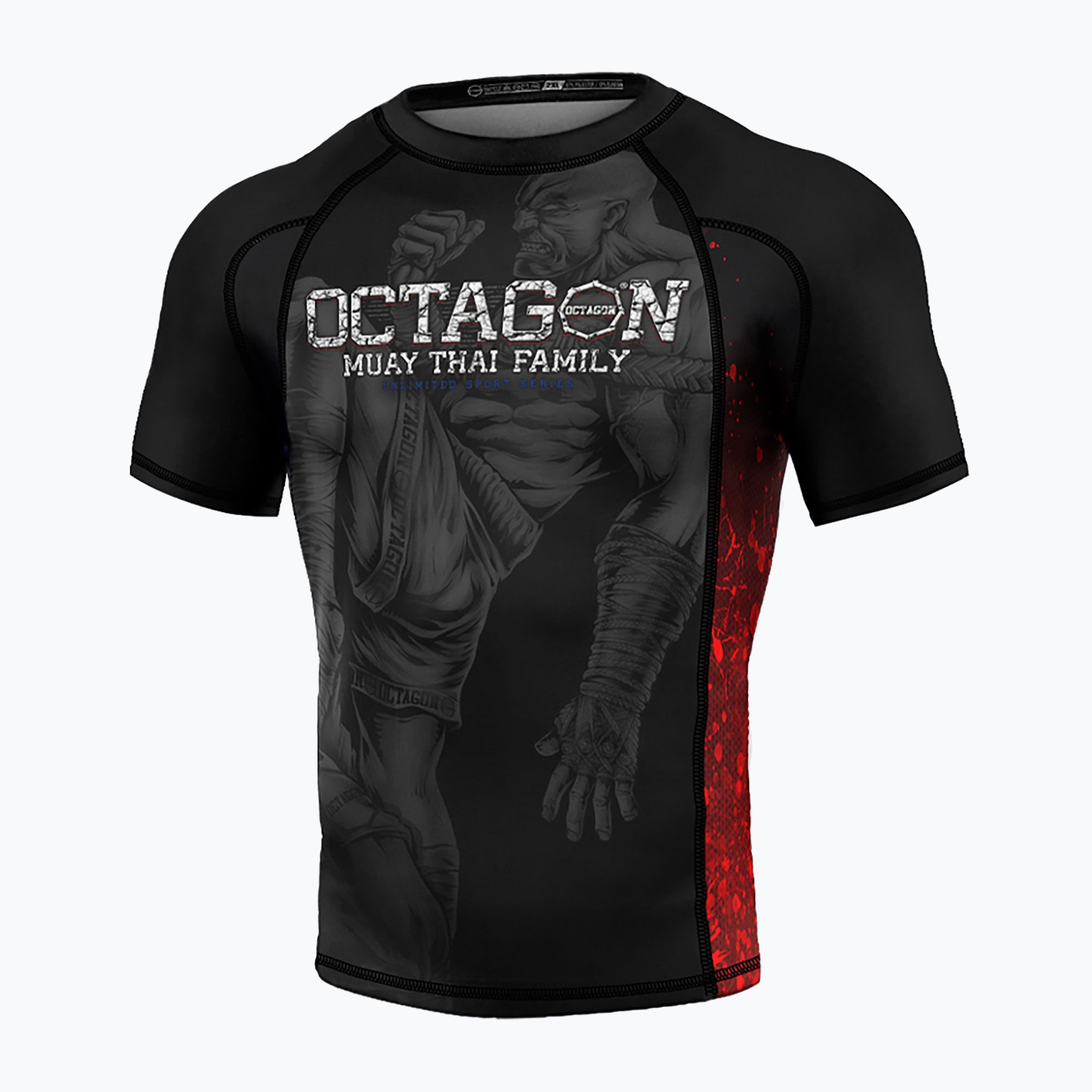 Rashguard męski Octagon Premium Muay Thai Family black/multicolor 