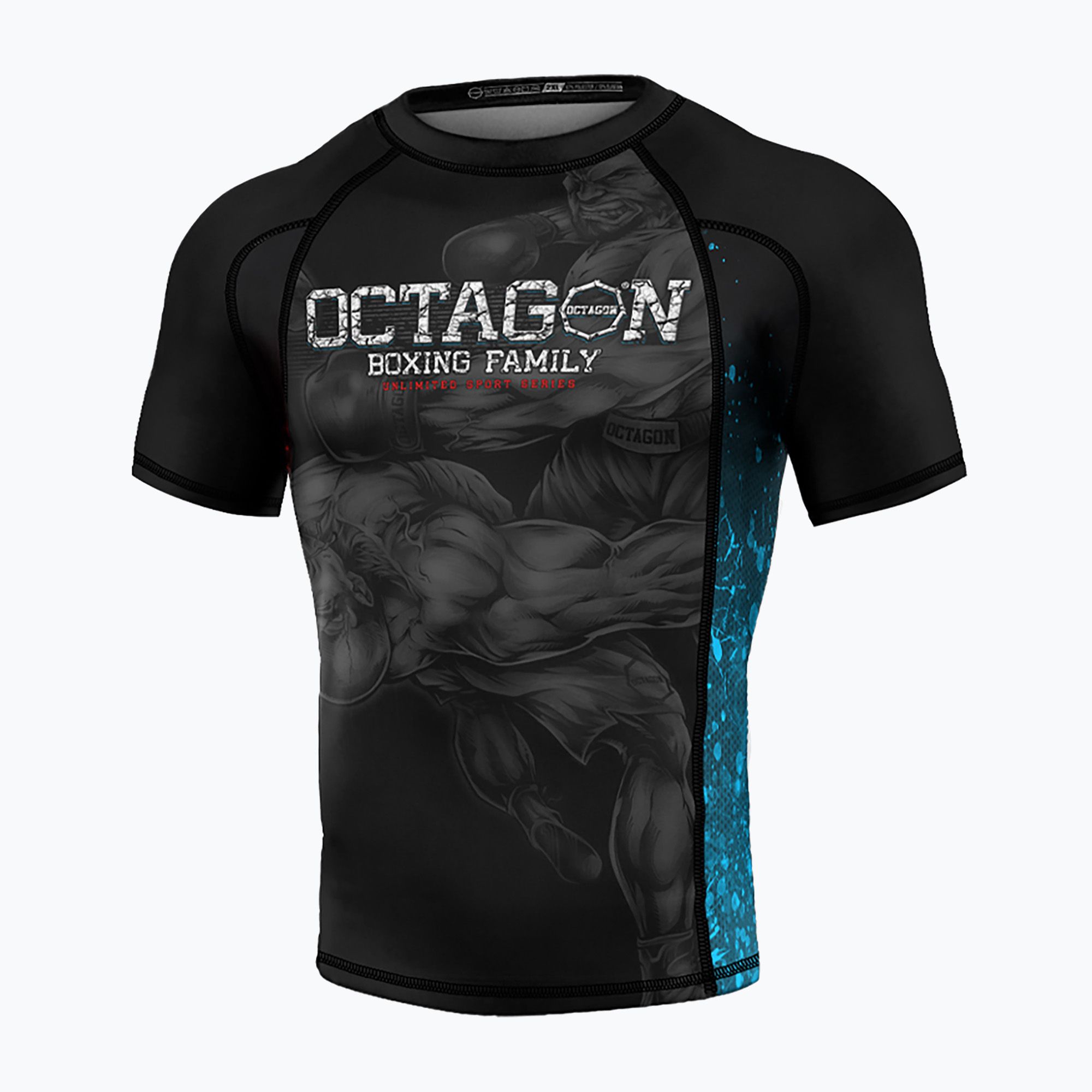 Rashguard męski Octagon Premium Boxing Family black/multicolor 