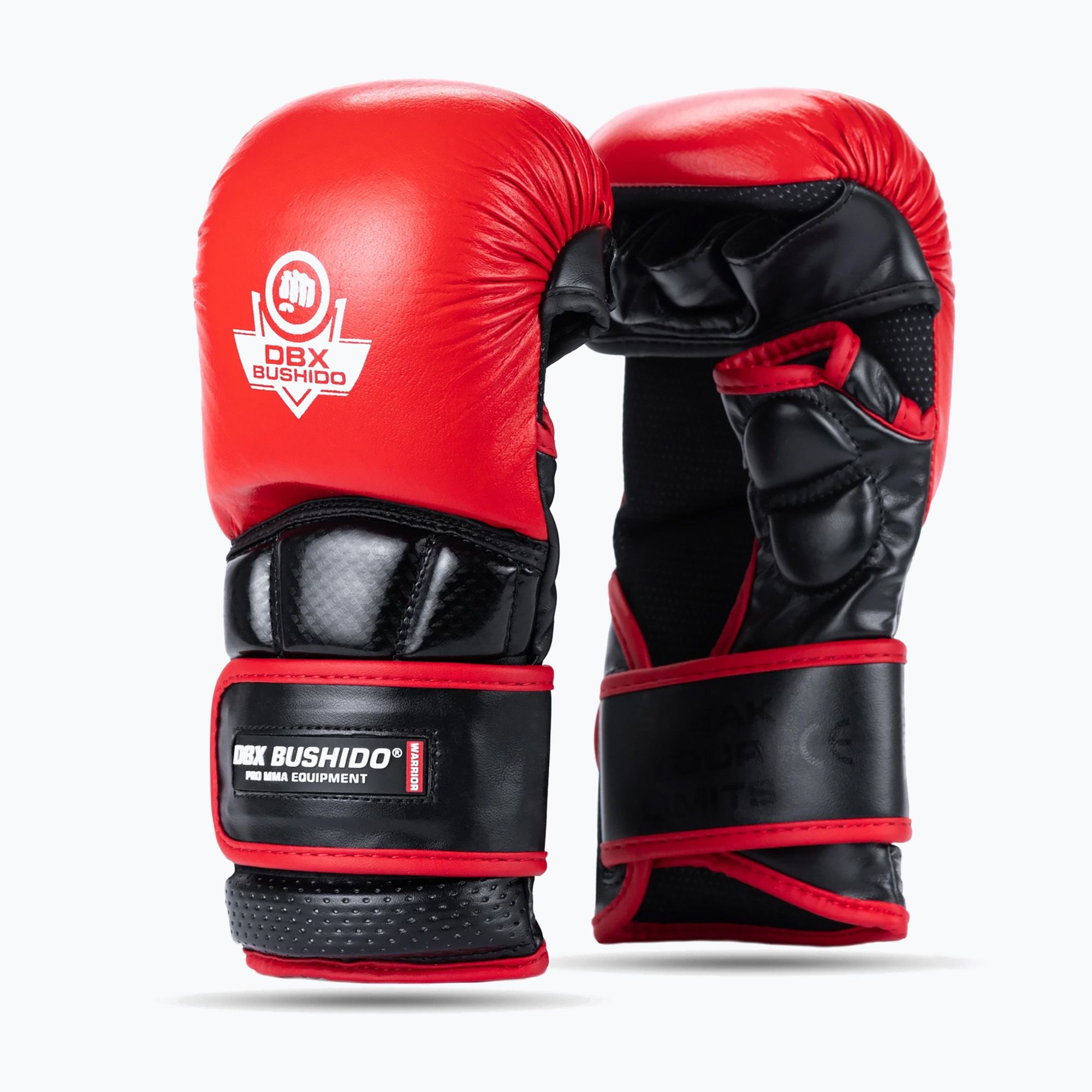 Rękawice grapplingowe DBX BUSHIDO MMA Premium czarny/czerwony 