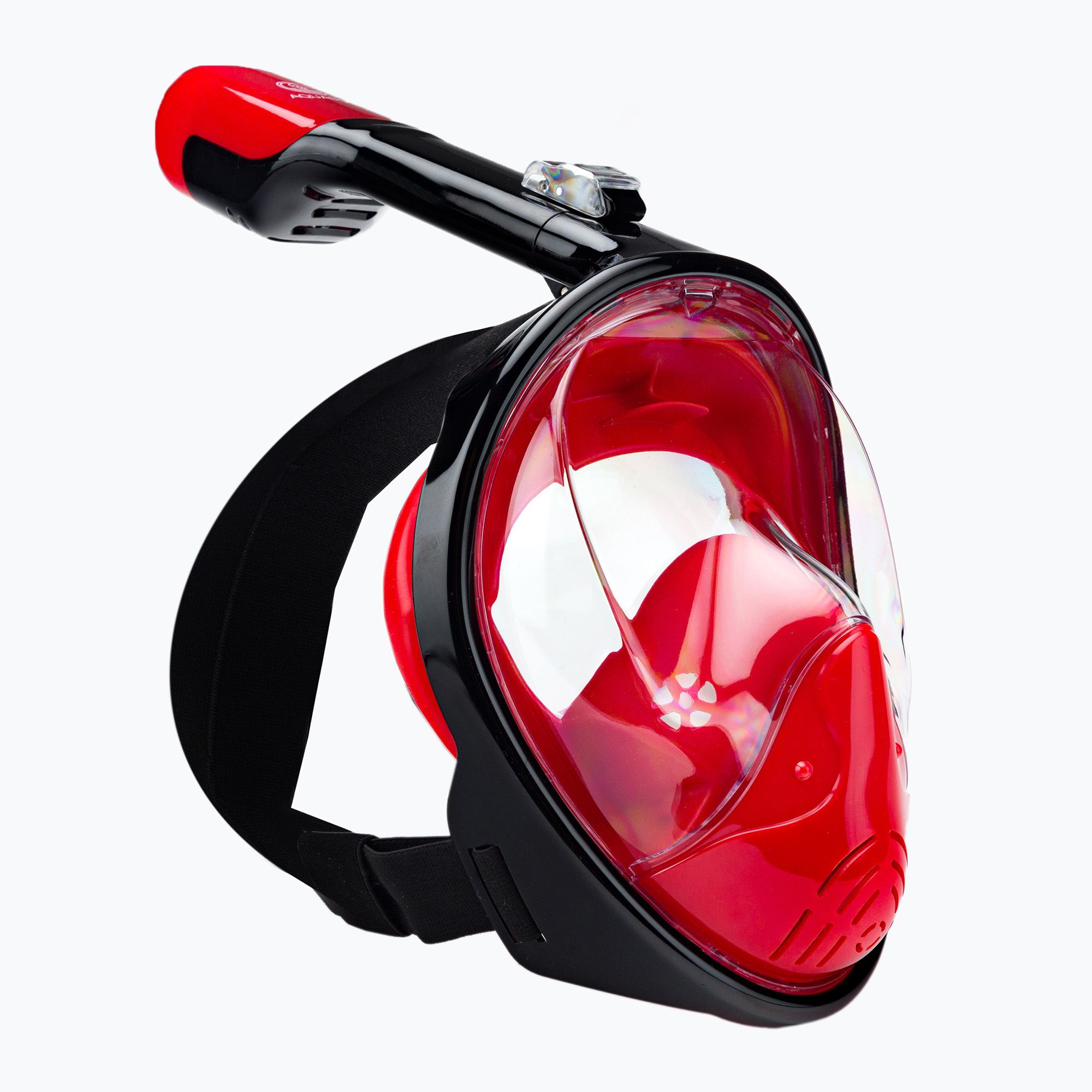 Maska pełnotwarzowa do snorkelingu AQUASTIC SMA-01SC czerwona 