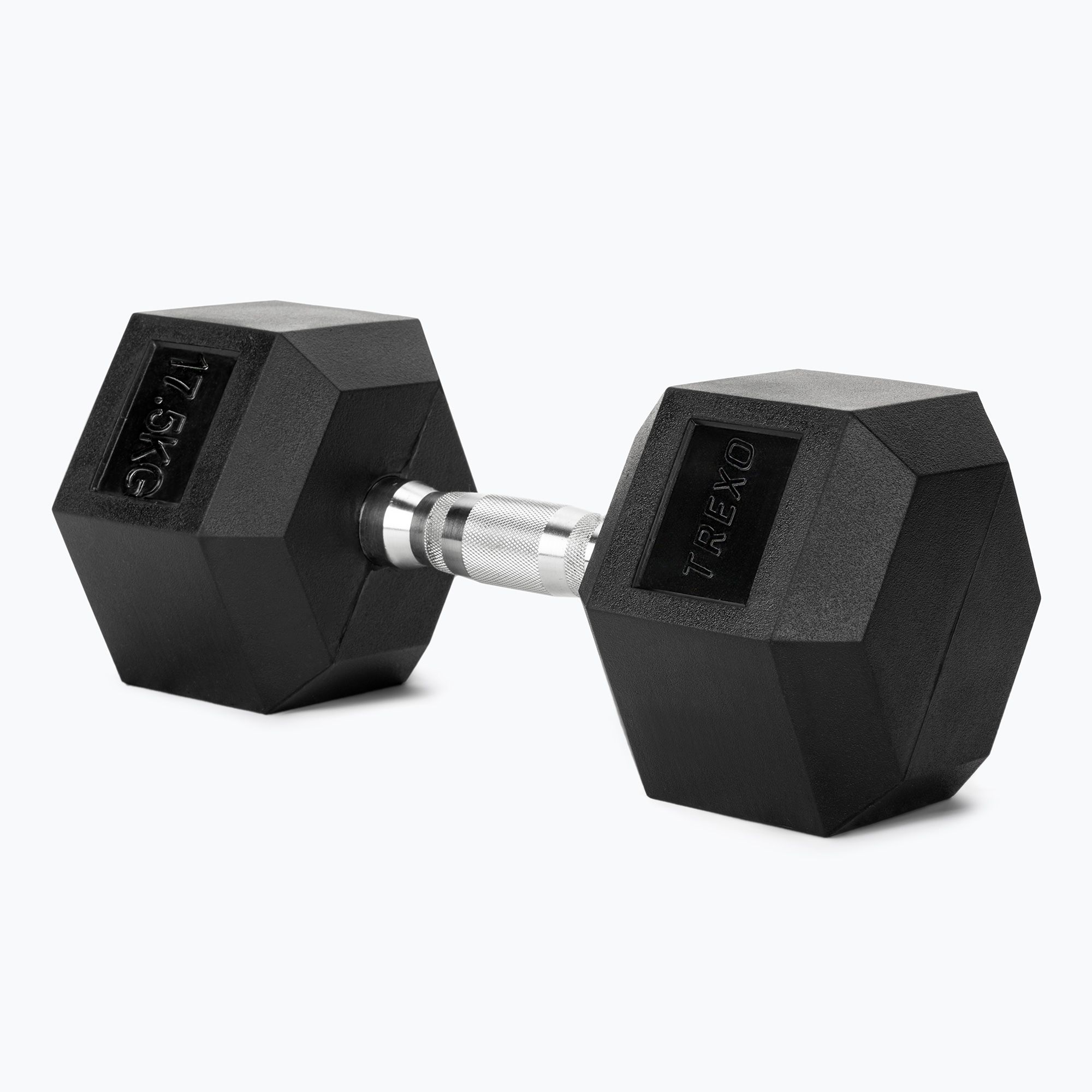 Hantel ogumowany TREXO Hex 17.5 kg 