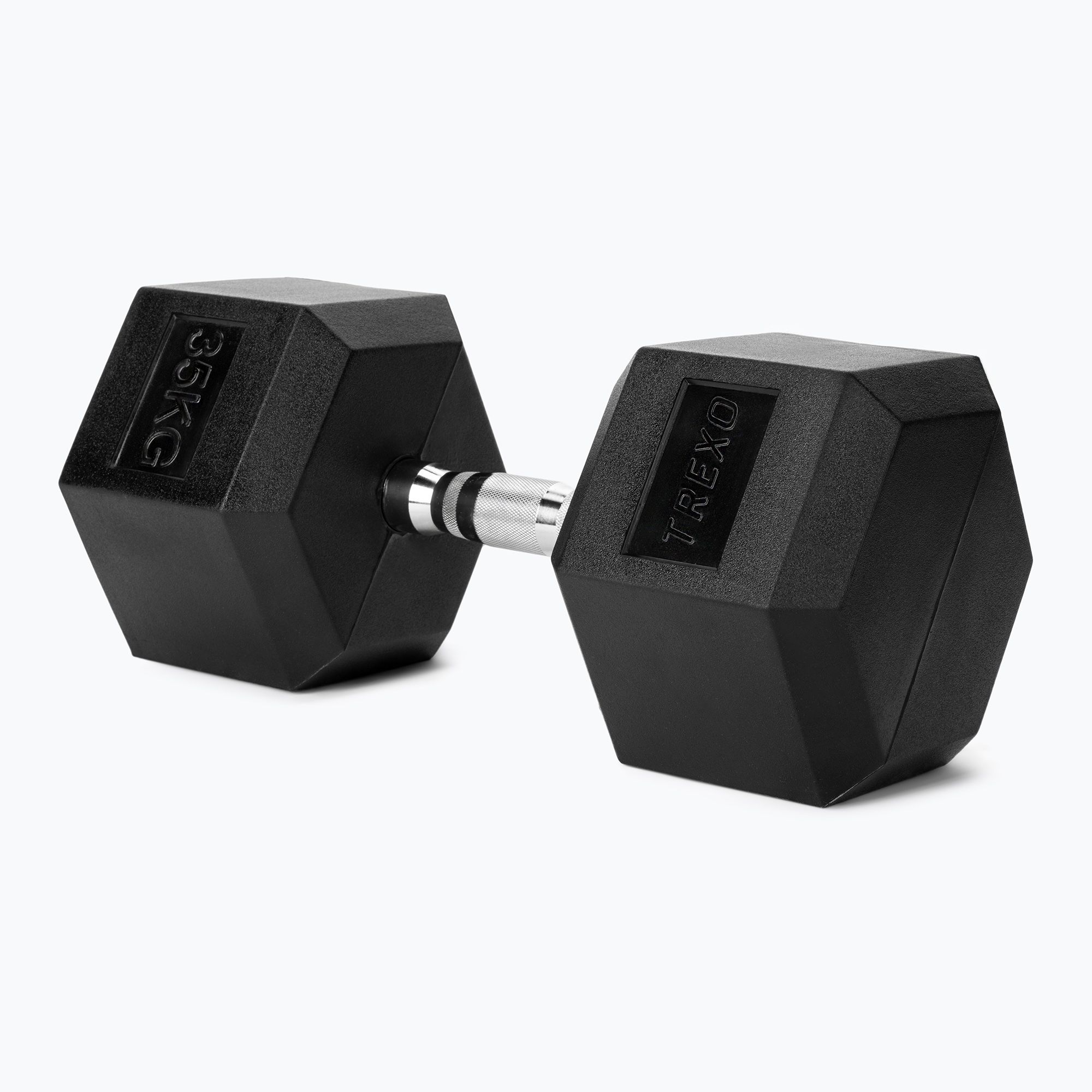 Hantel ogumowany TREXO Hex 35 kg 