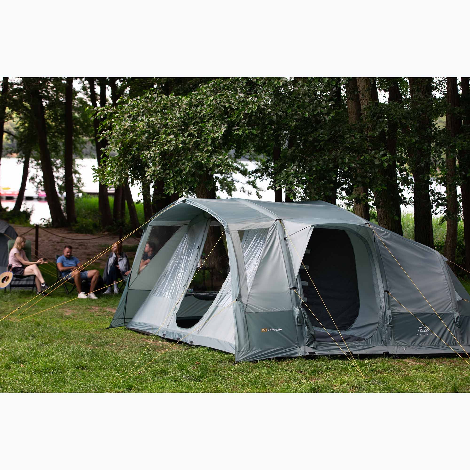 Namiot kempingowy dmuchany 6-osobowy KADVA AIRcamp 6.24 zielony 