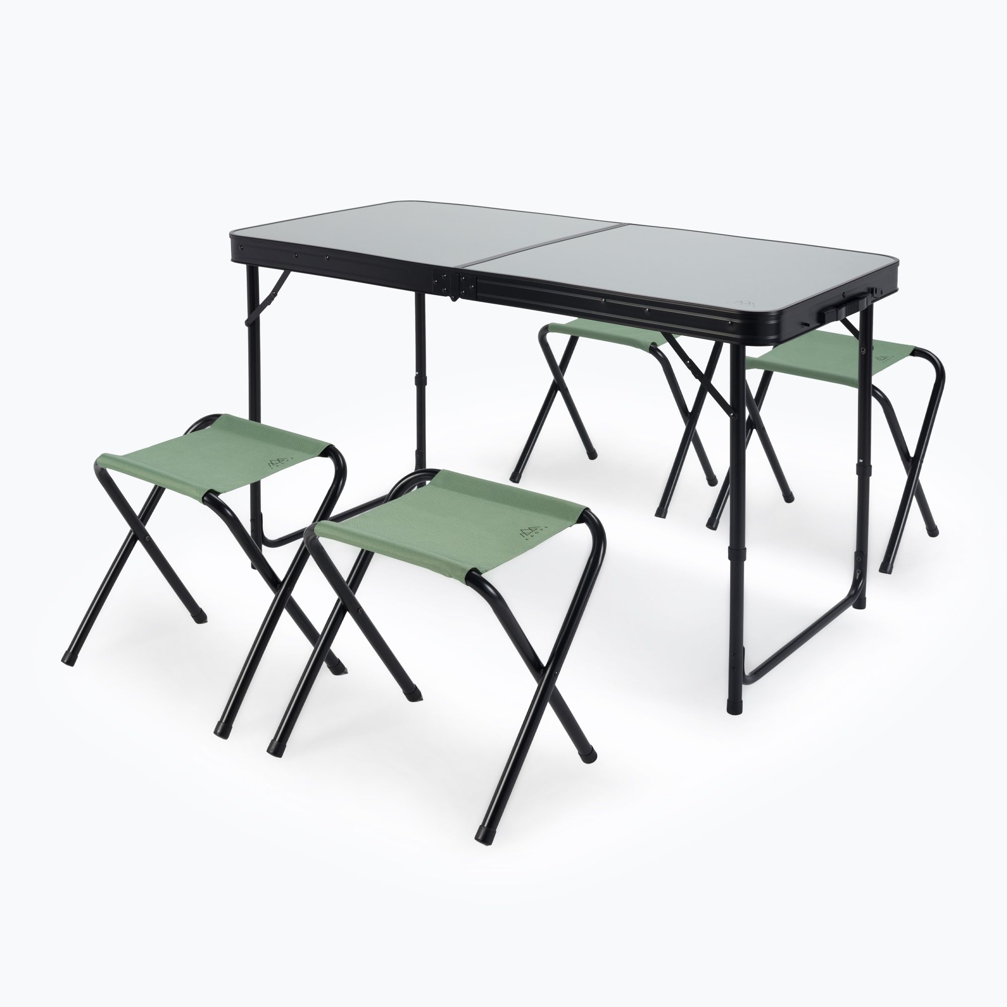 Stół turystyczny składany + krzesła KADVA CAMPtable set dla 4-6 osób szary 