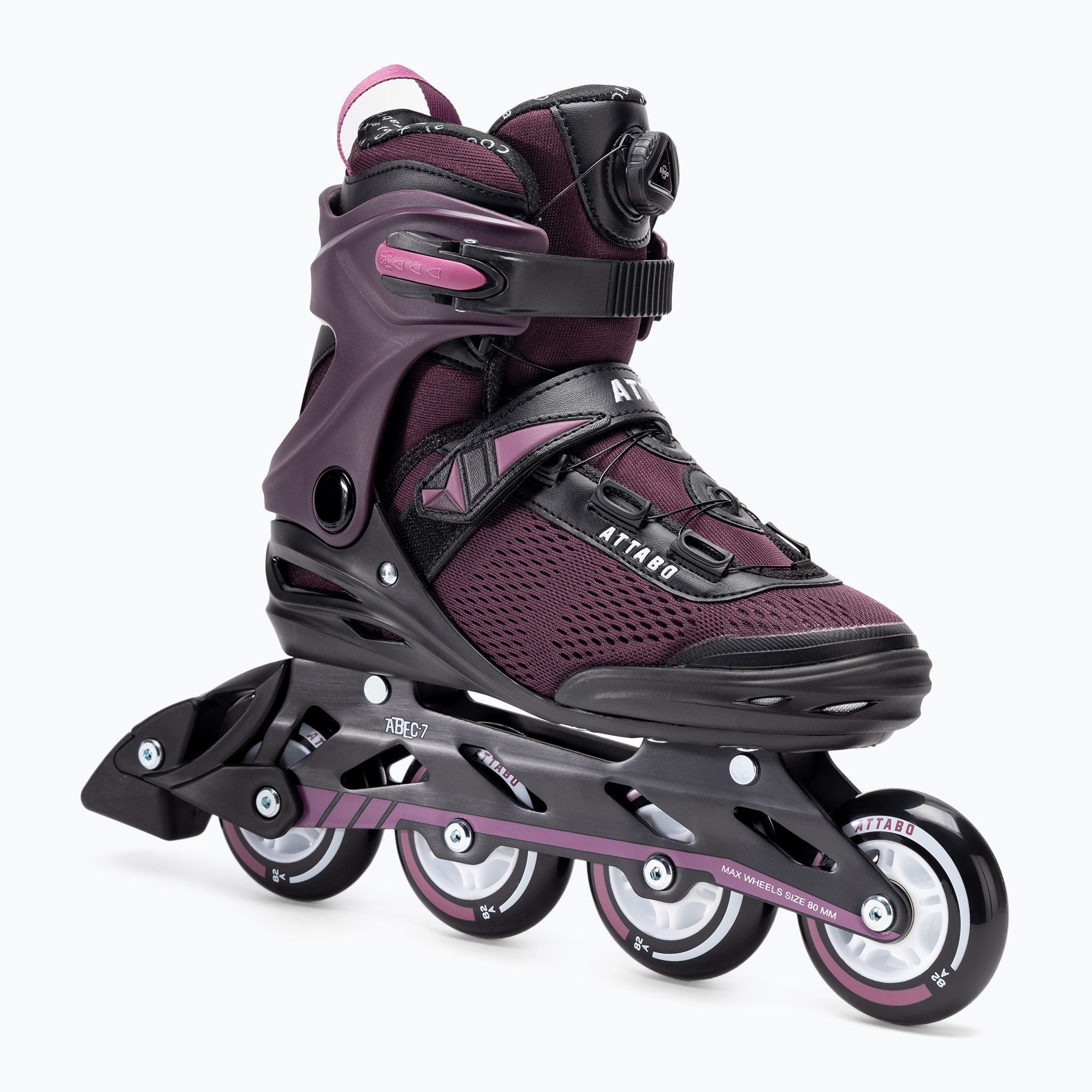 Rolki damskie ATTABO OneFoot Fitgo system fioletowe 