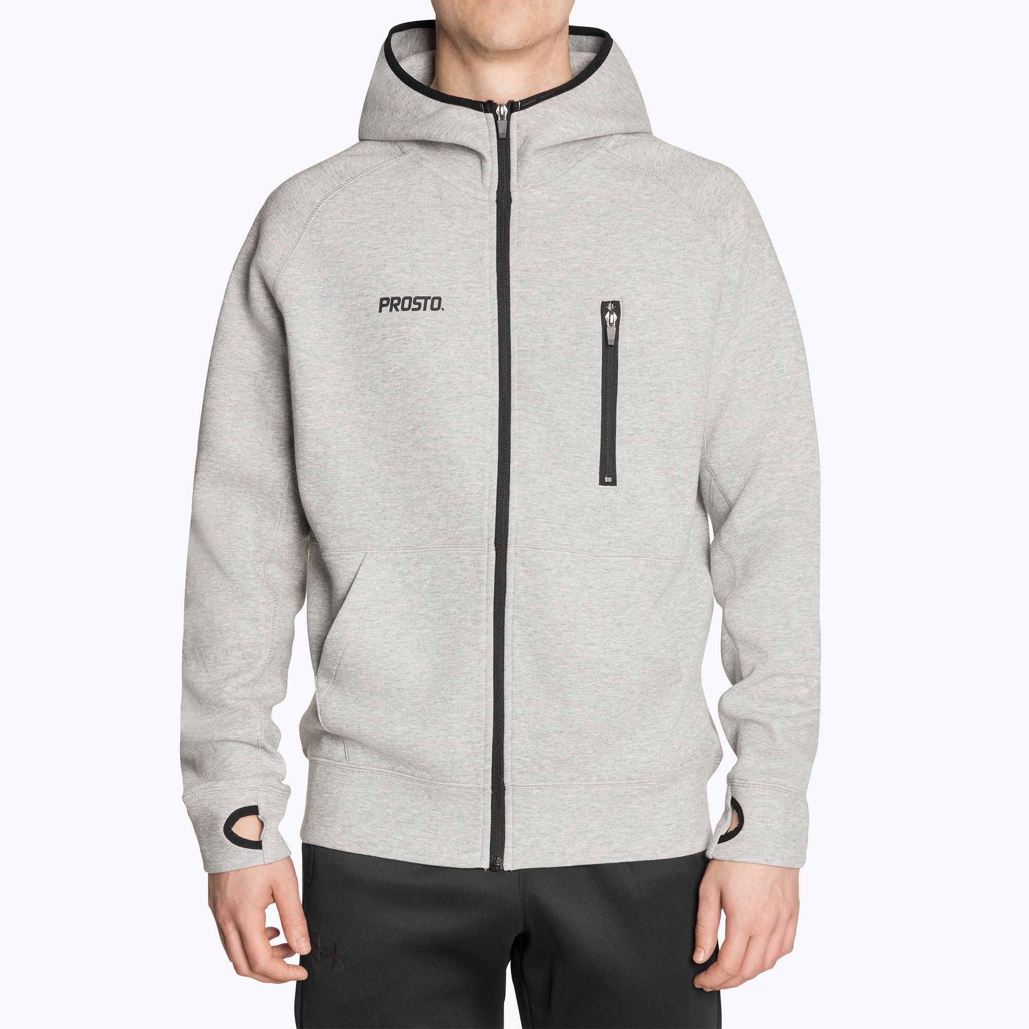 Bluza męska PROSTO Tech Zip Zip Hoodie Speedy gray 