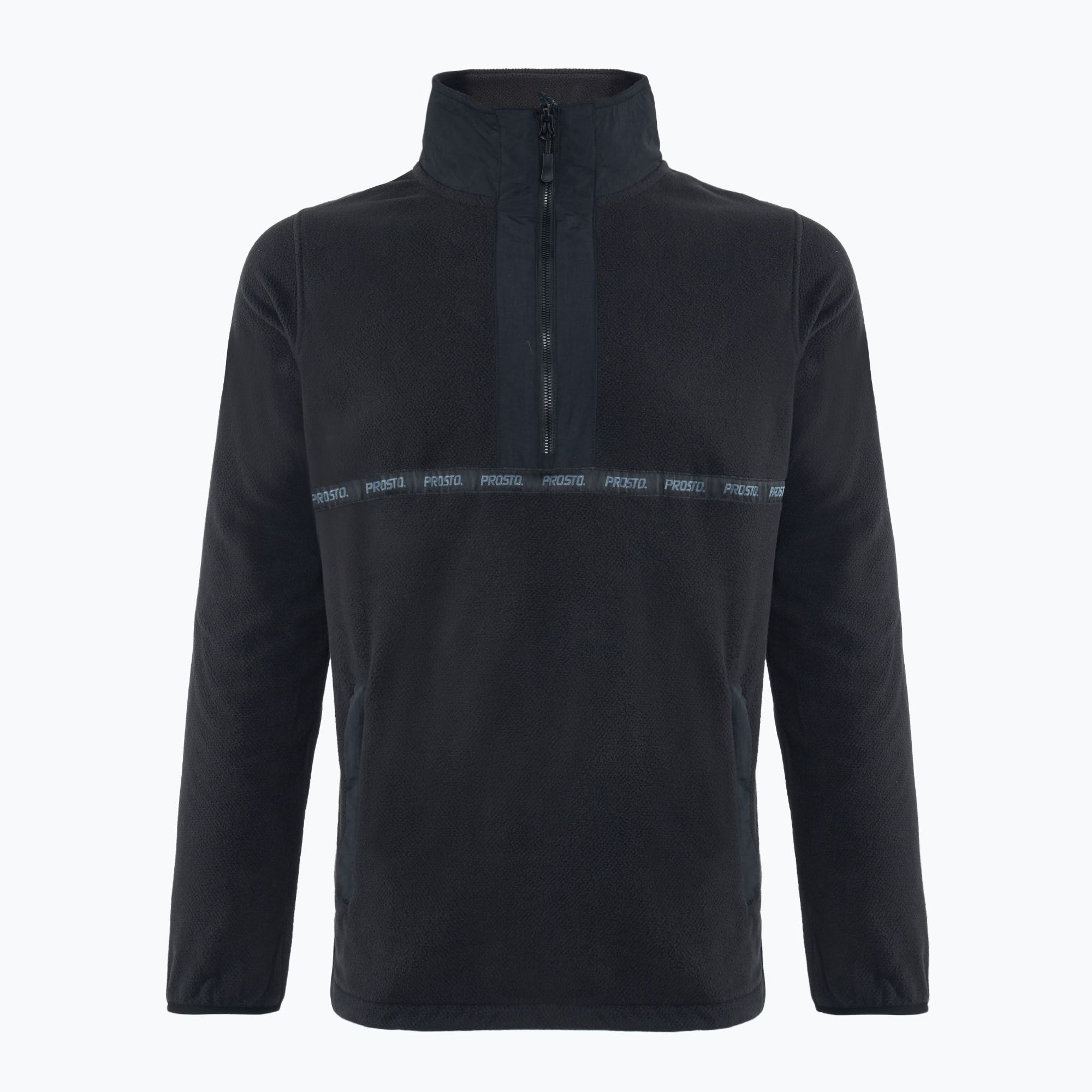 Bluza męska PROSTO Half Zip Fleece Nero black 