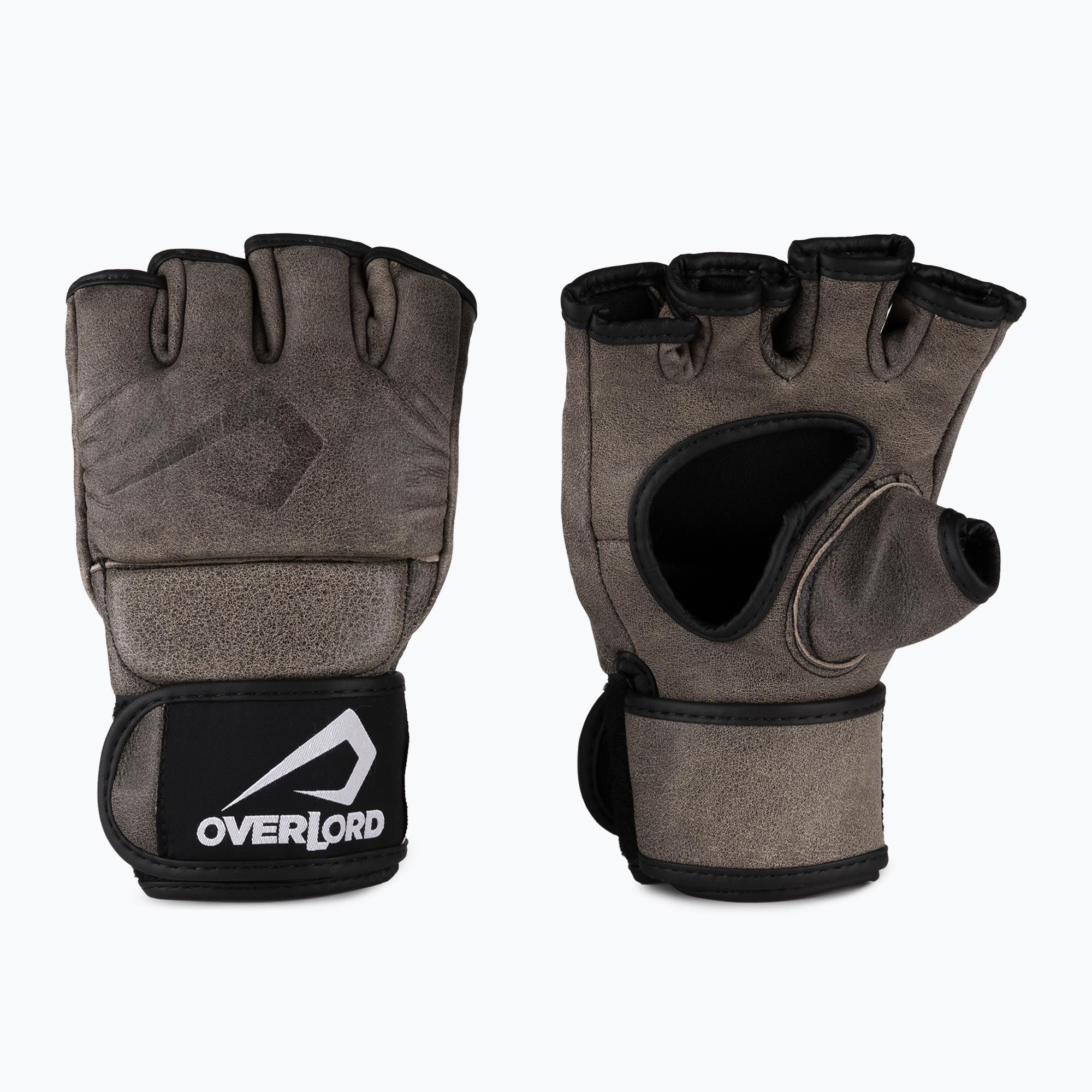 Rękawice grapplingowe Overlord Old School MMA brązowe 