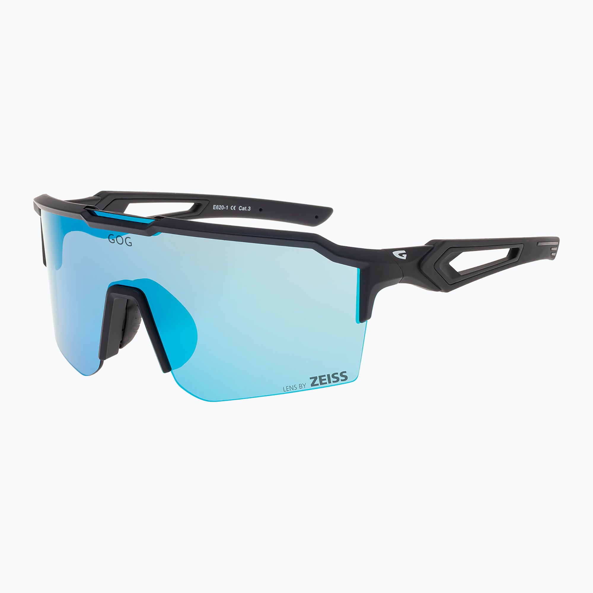 Okulary przeciwsłoneczne GOG Valhalla matt black/reflex sky blue (E620 ...
