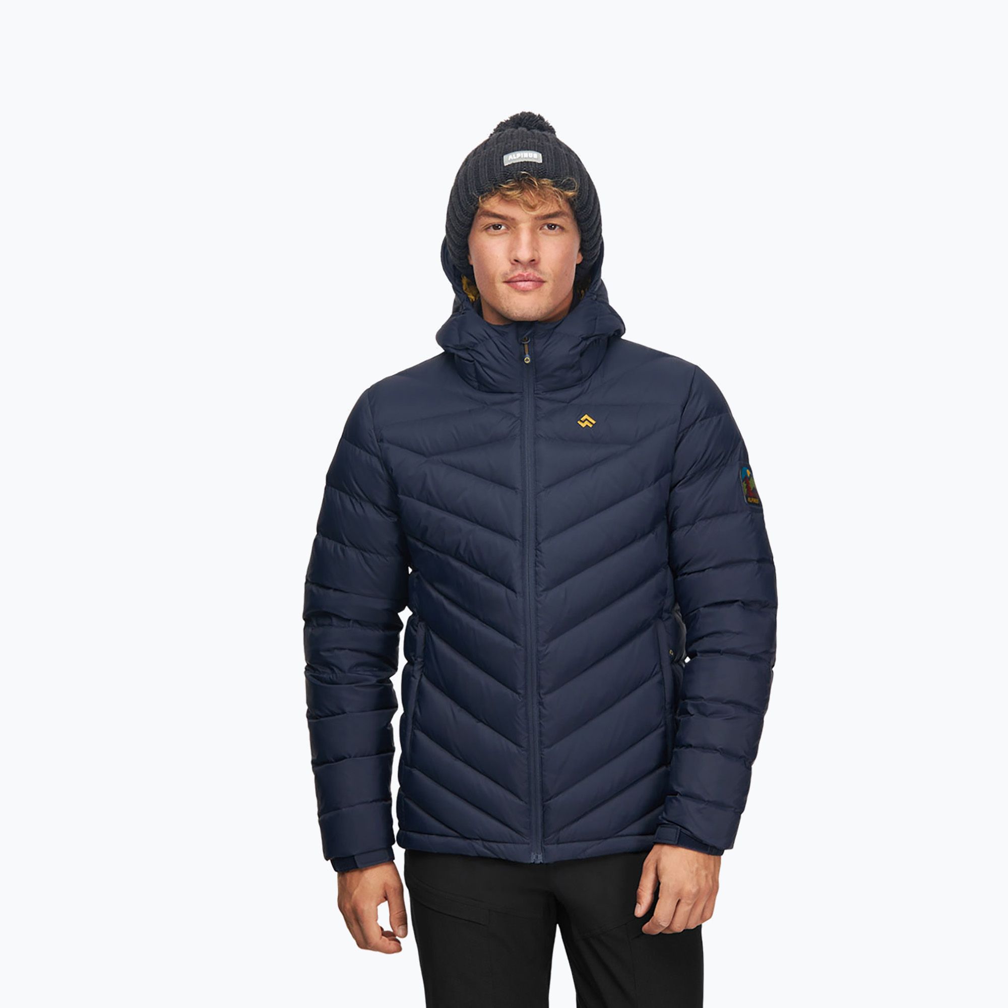 Kurtka puchowa męska Alpinus Monviso navy/ mustard 