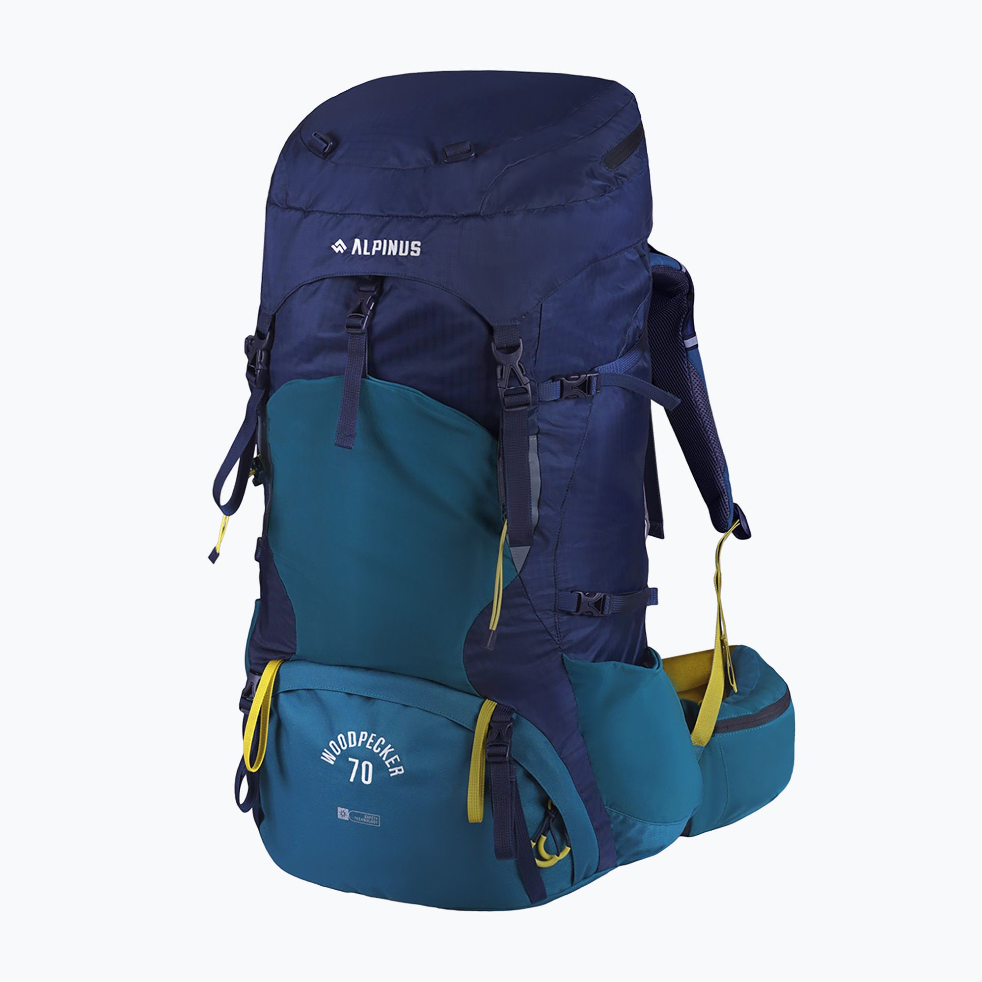 Plecak trekkingowy Alpinus Woodpacker 70 l granatowy/zielony 