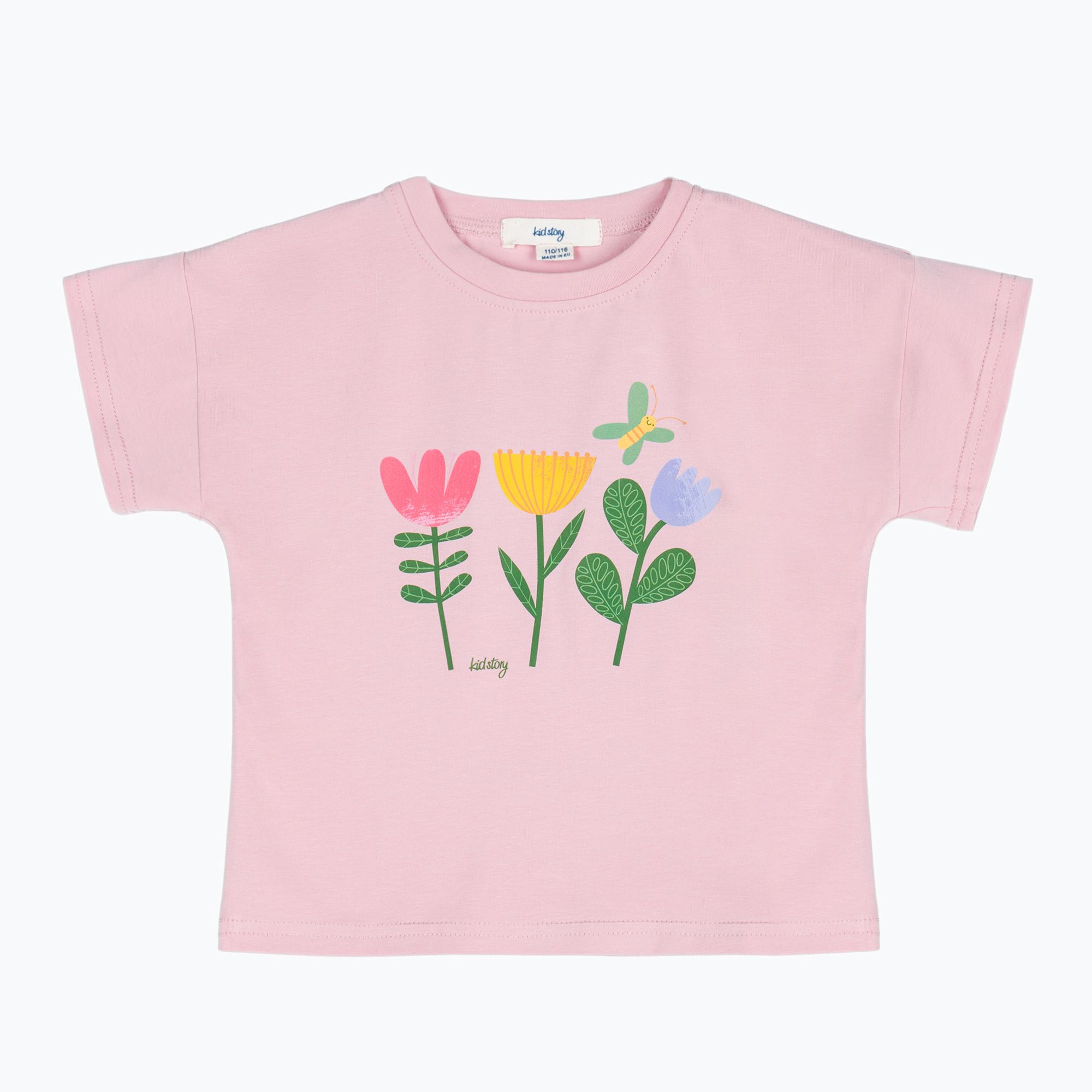 Koszulka dziecięca KID STORY Bawełna organiczna pink blash 