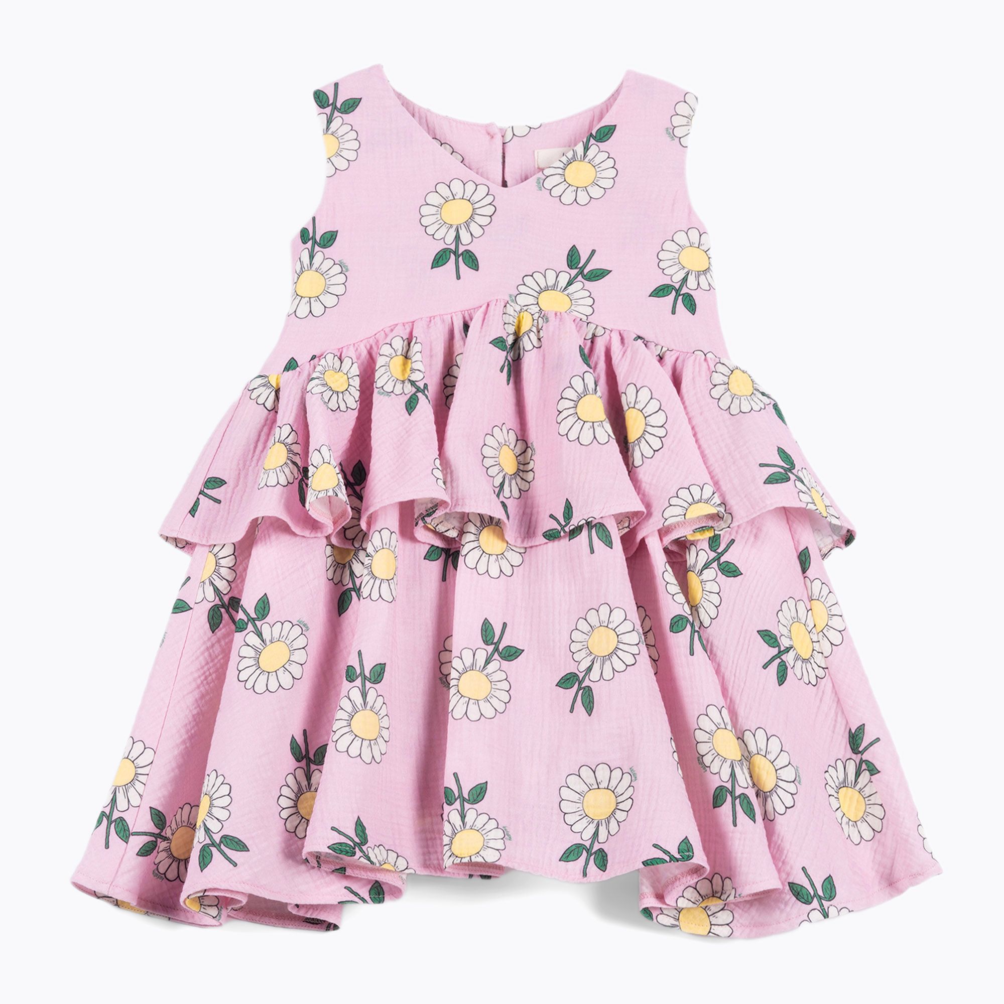 Sukienka dziecięca KID STORY Muślinowa pink daisy 