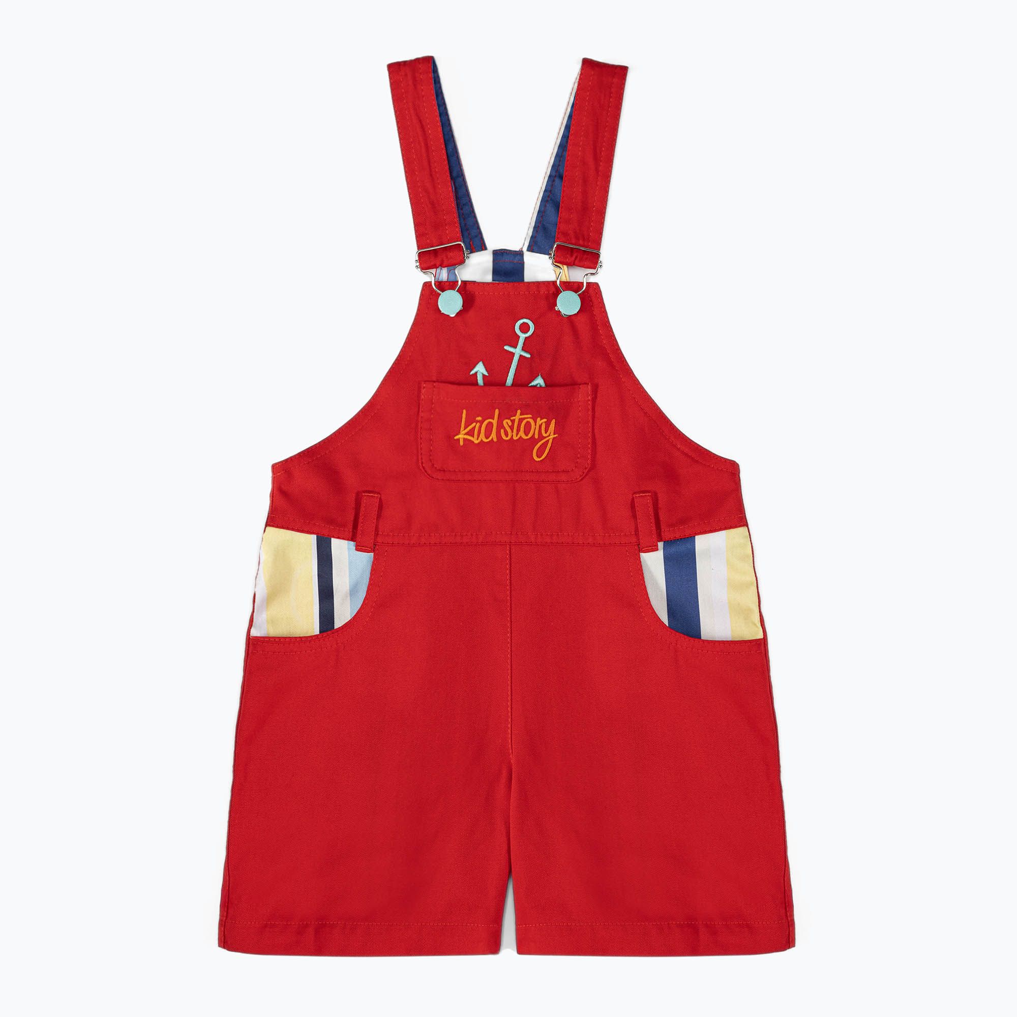 Ogrodniczki krótkie dziecięce KID STORY marine stripes 