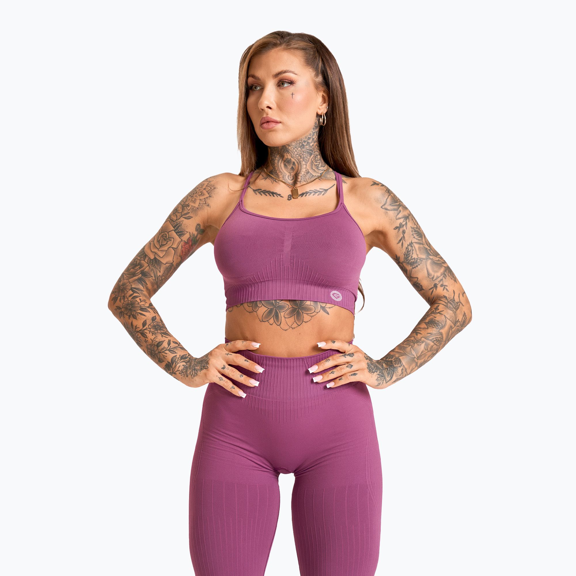 Biustonosz treningowy Gym Glamour Push Up 2.0 merry berry 