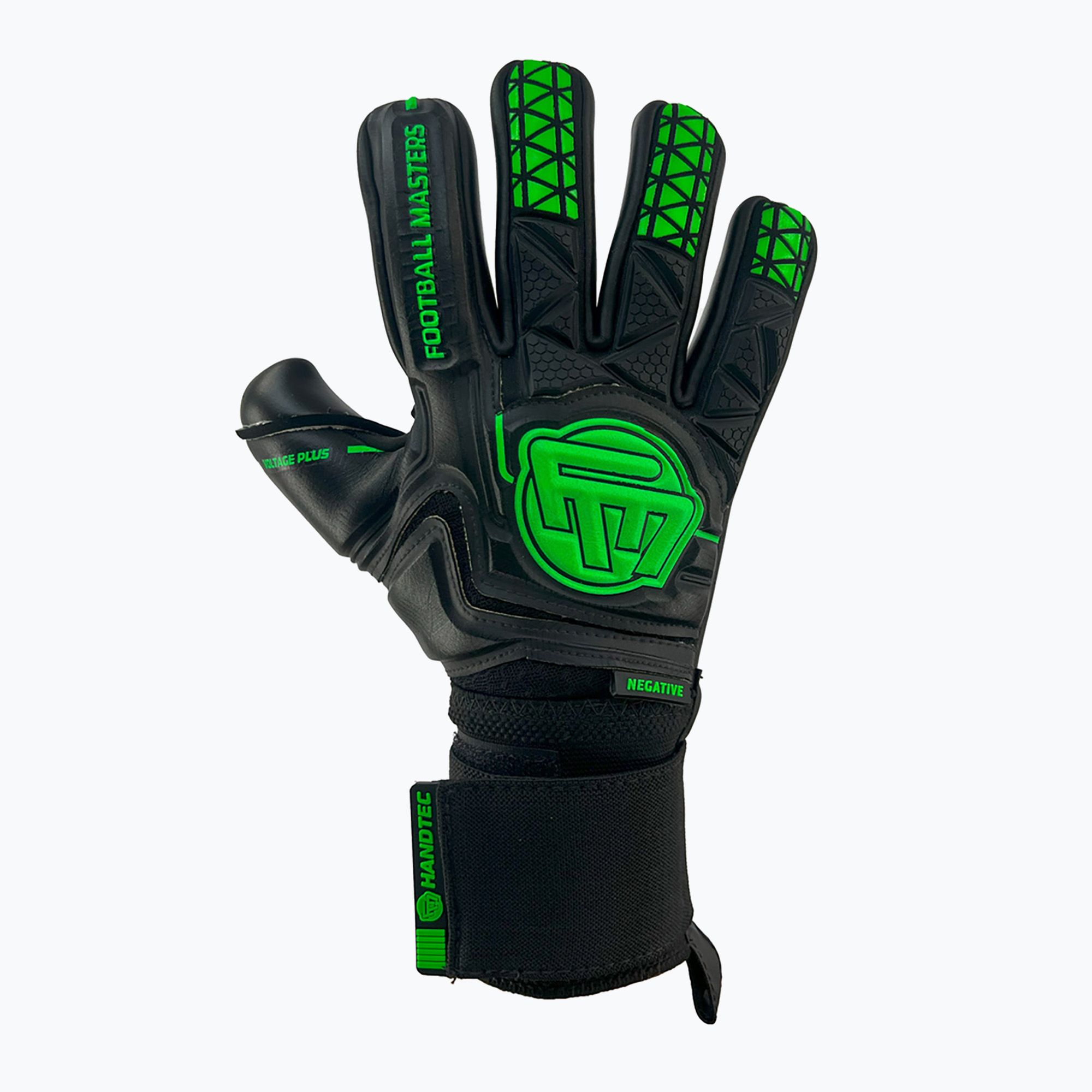 Rękawice bramkarskie Football Masters Voltage Plus NC black/fluo 