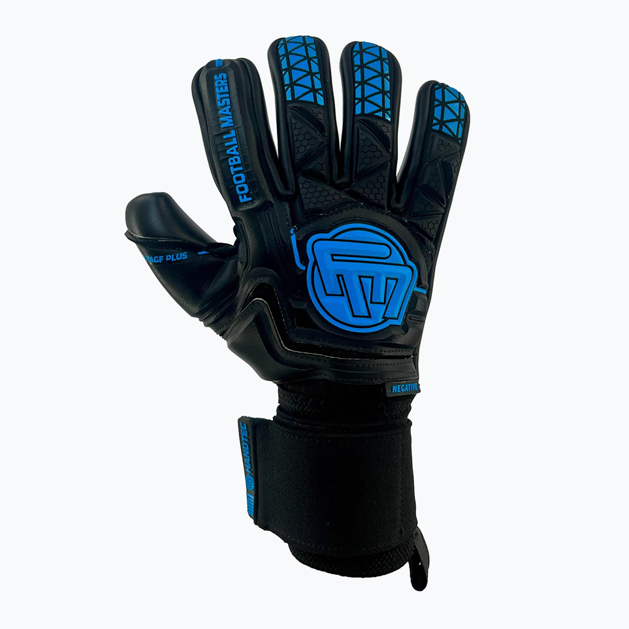 Rękawice bramkarskie Football Masters Voltage Plus NC black/blue 
