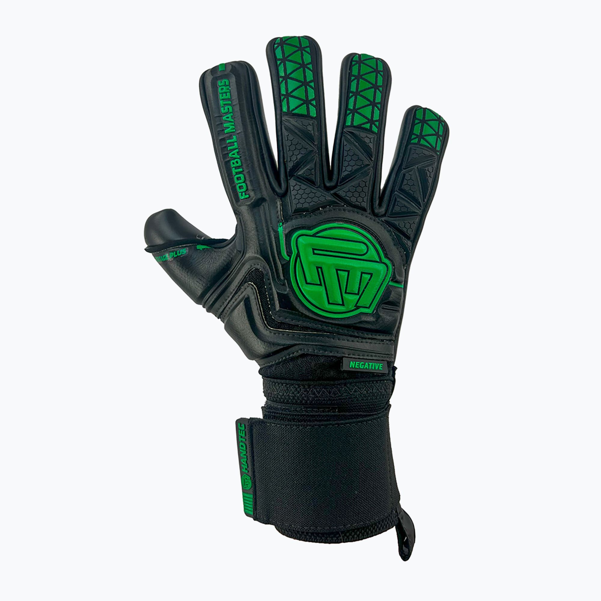 Rękawice bramkarskie Football Masters Voltage Plus NC black/green 