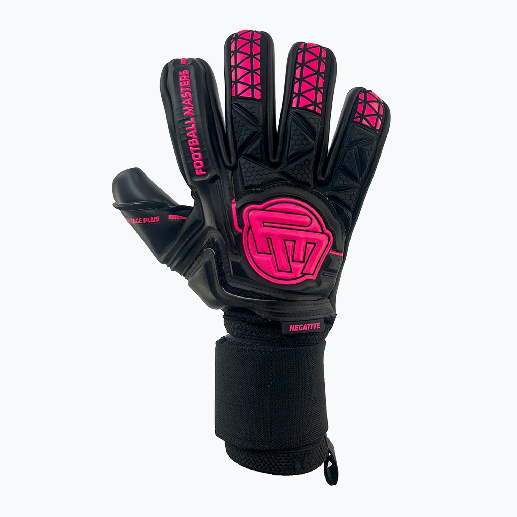 Rękawice bramkarskie Football Masters Voltage Plus NC black/pink 