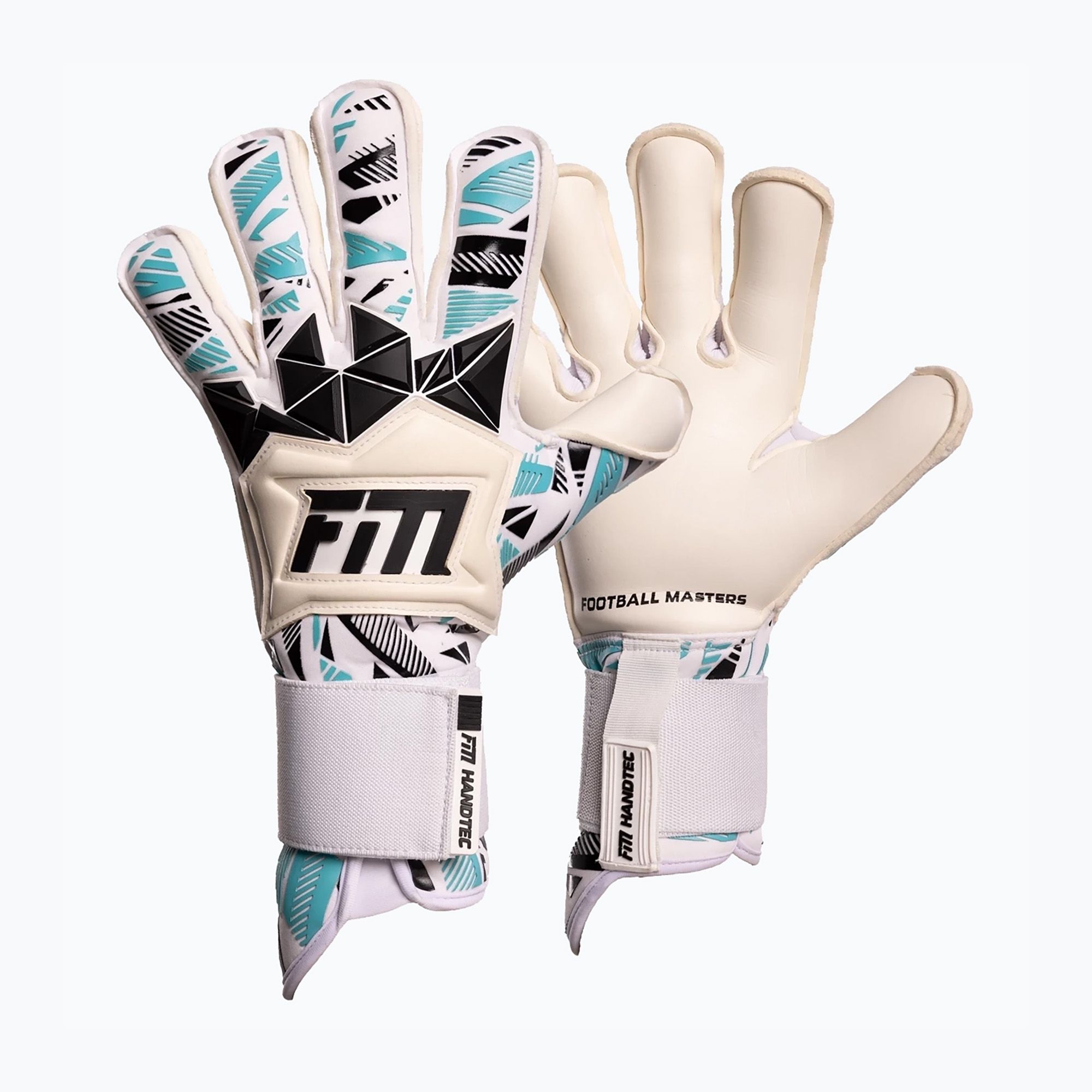 Rękawice bramkarskie Football Masters Invictus X Pro RF white/ocean 