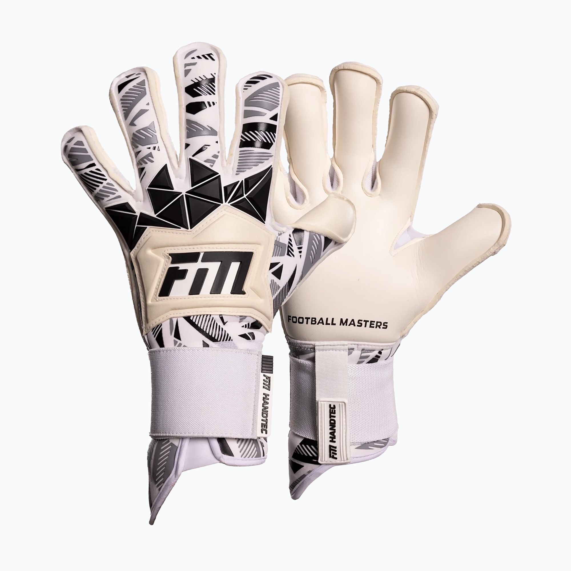 Rękawice bramkarskie Football Masters Invictus X Pro RF white/black 