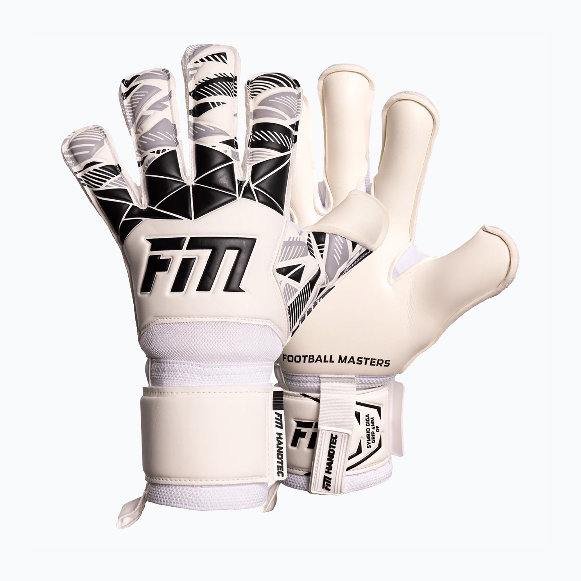 Rękawice bramkarskie Football Masters Invictus X RF white/black 