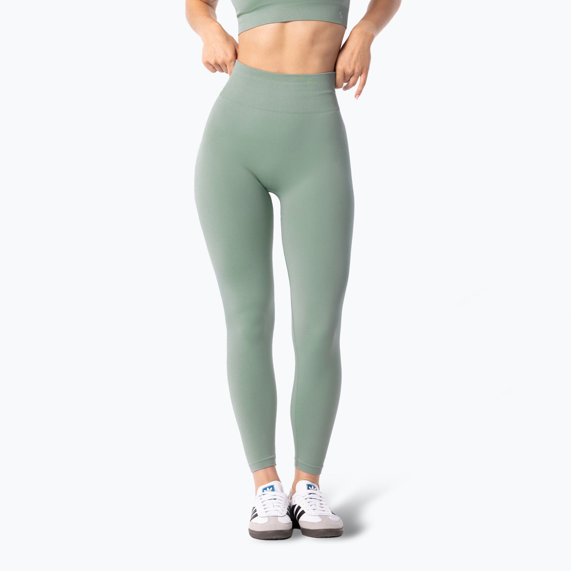Legginsy treningowe damskie Carpatree Simply Seamless pale green 