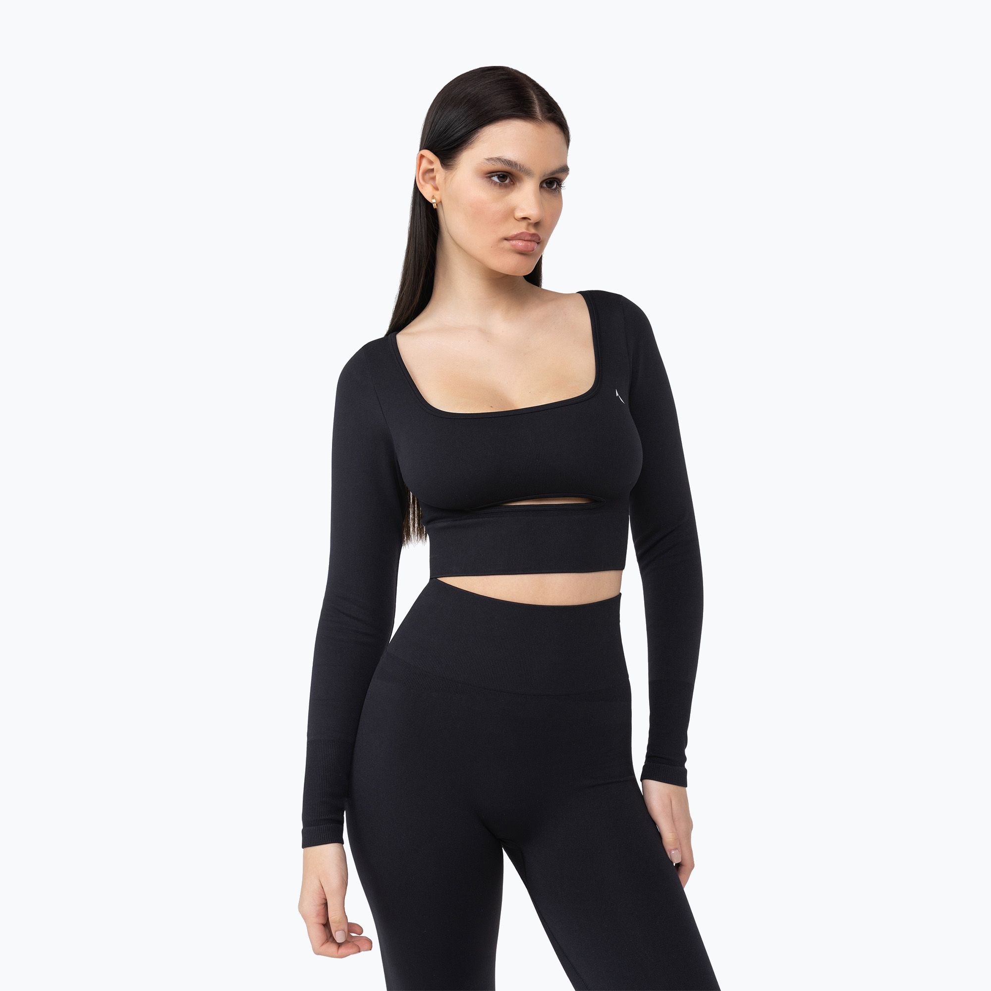 Longsleeve treningowy damski Carpatree Dopamine Buzz Seamless obsidian black 
