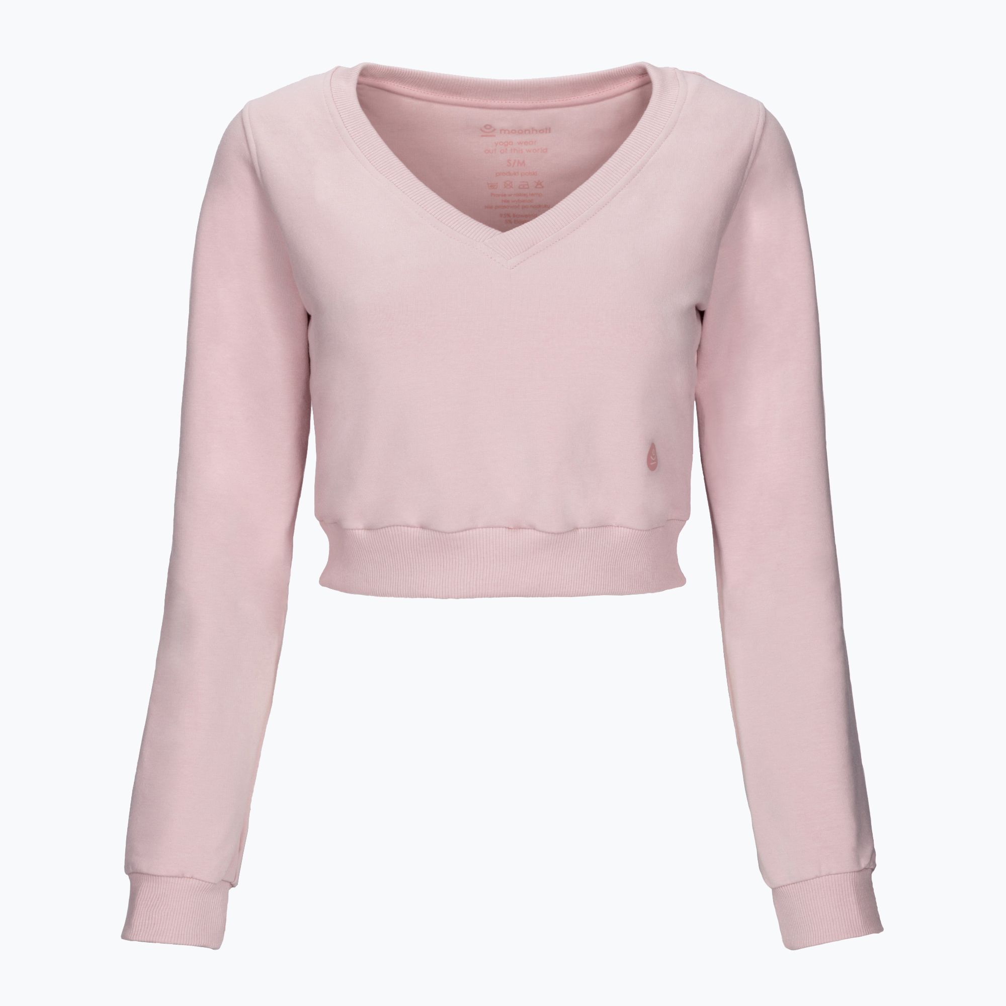 Bluza do jogi damska Moonholi MOONDUST Crop Top różowa 211 