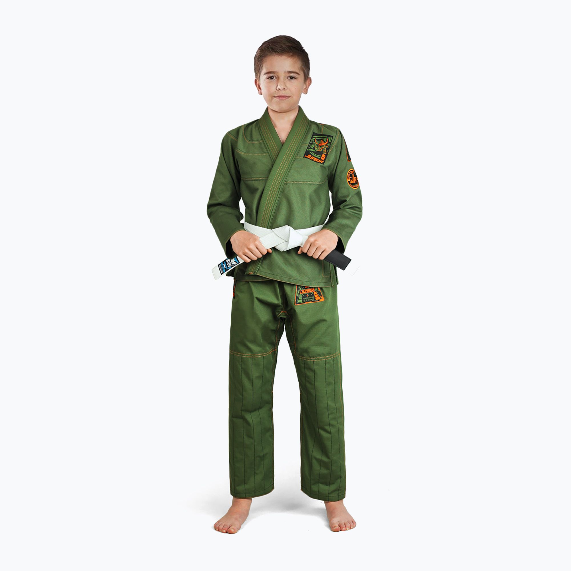 GI do brazylijskiego jiu-jitsu dla dzieci Ground Game Junior 3.0 zielone 