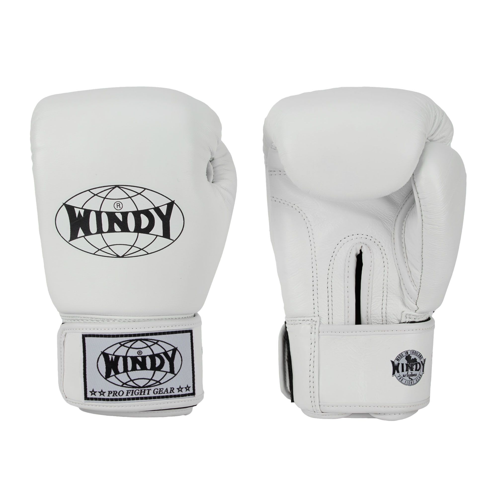 Rękawice bokserskie WINDY Classic Genuine Leather white 