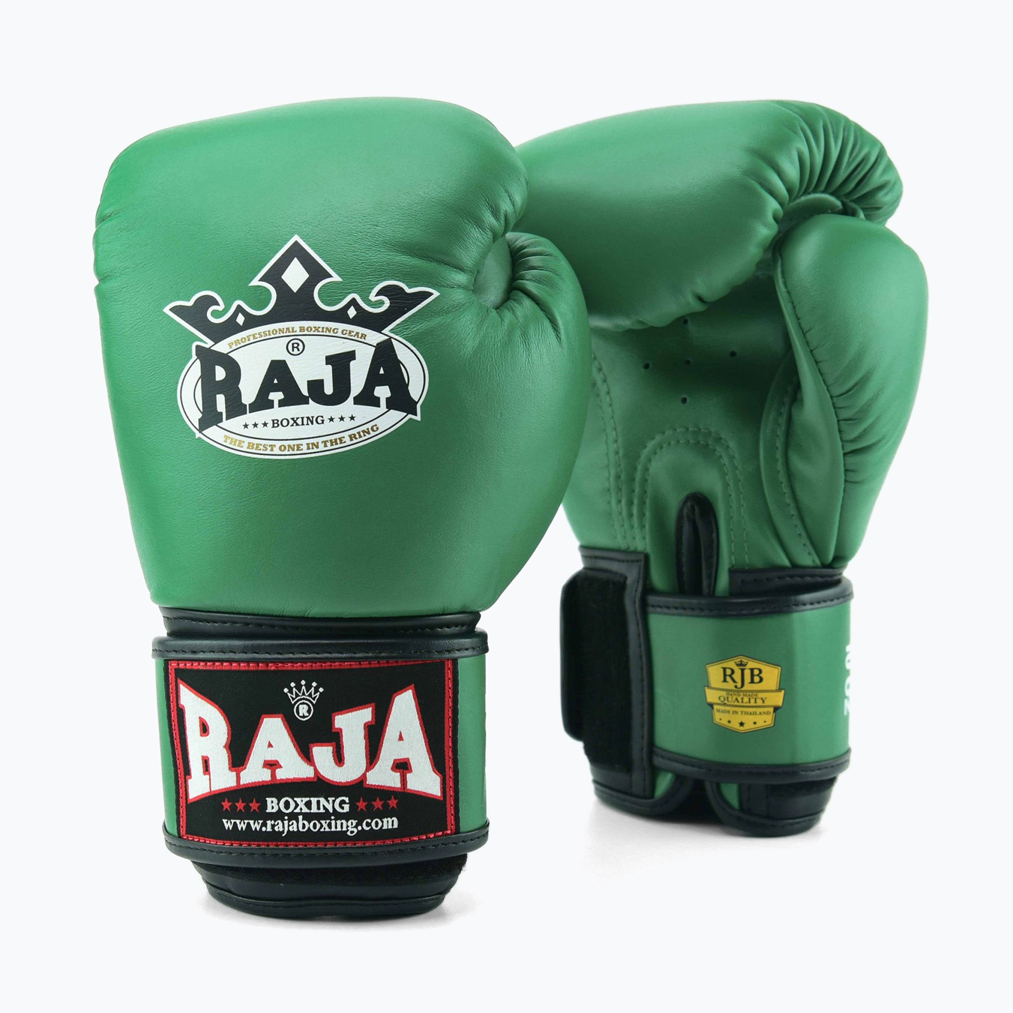 Rękawice bokserskie RAJA BOXING Single Standard Genuine Leather green 