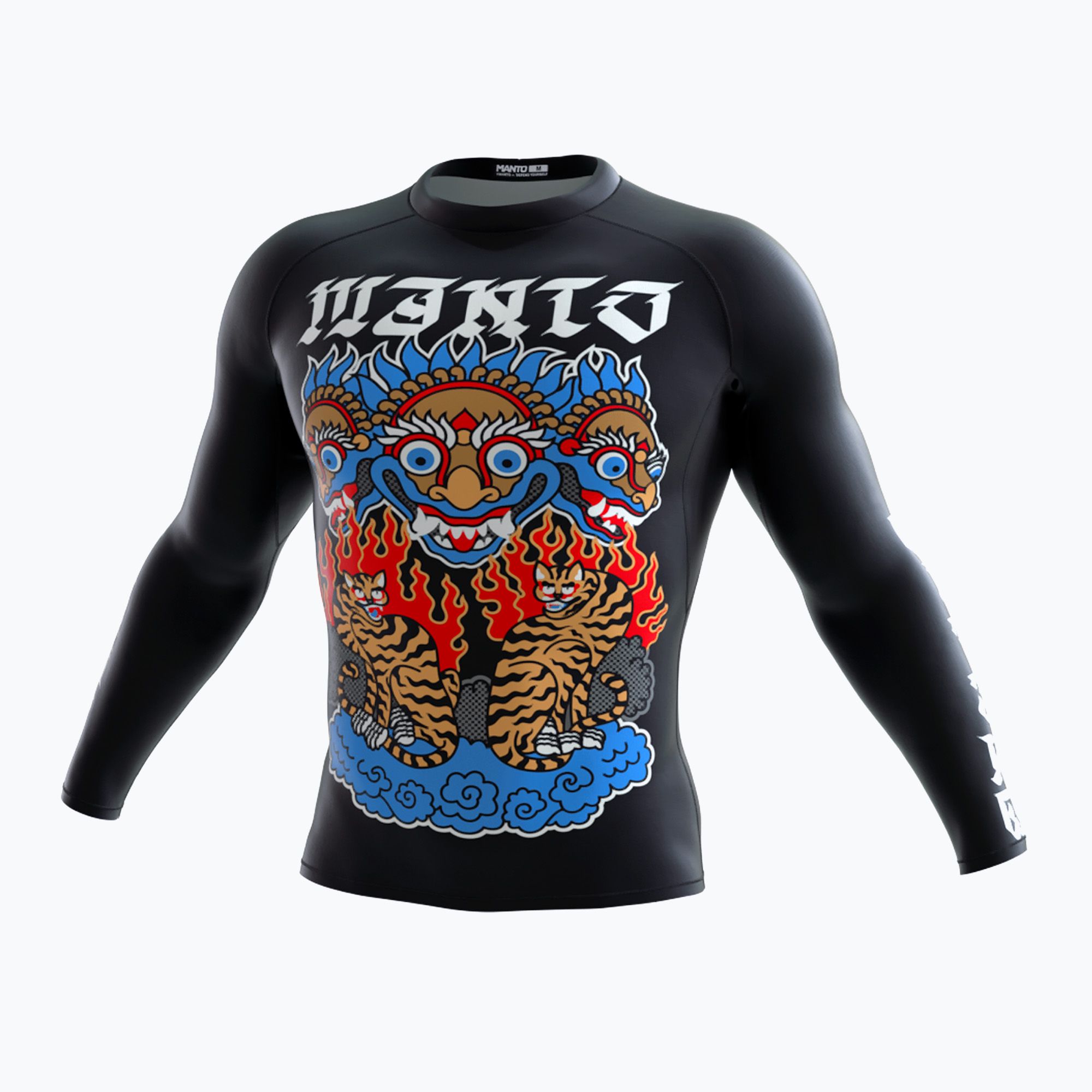Rashguard longsleeve męski MANTO Tigers czarny 