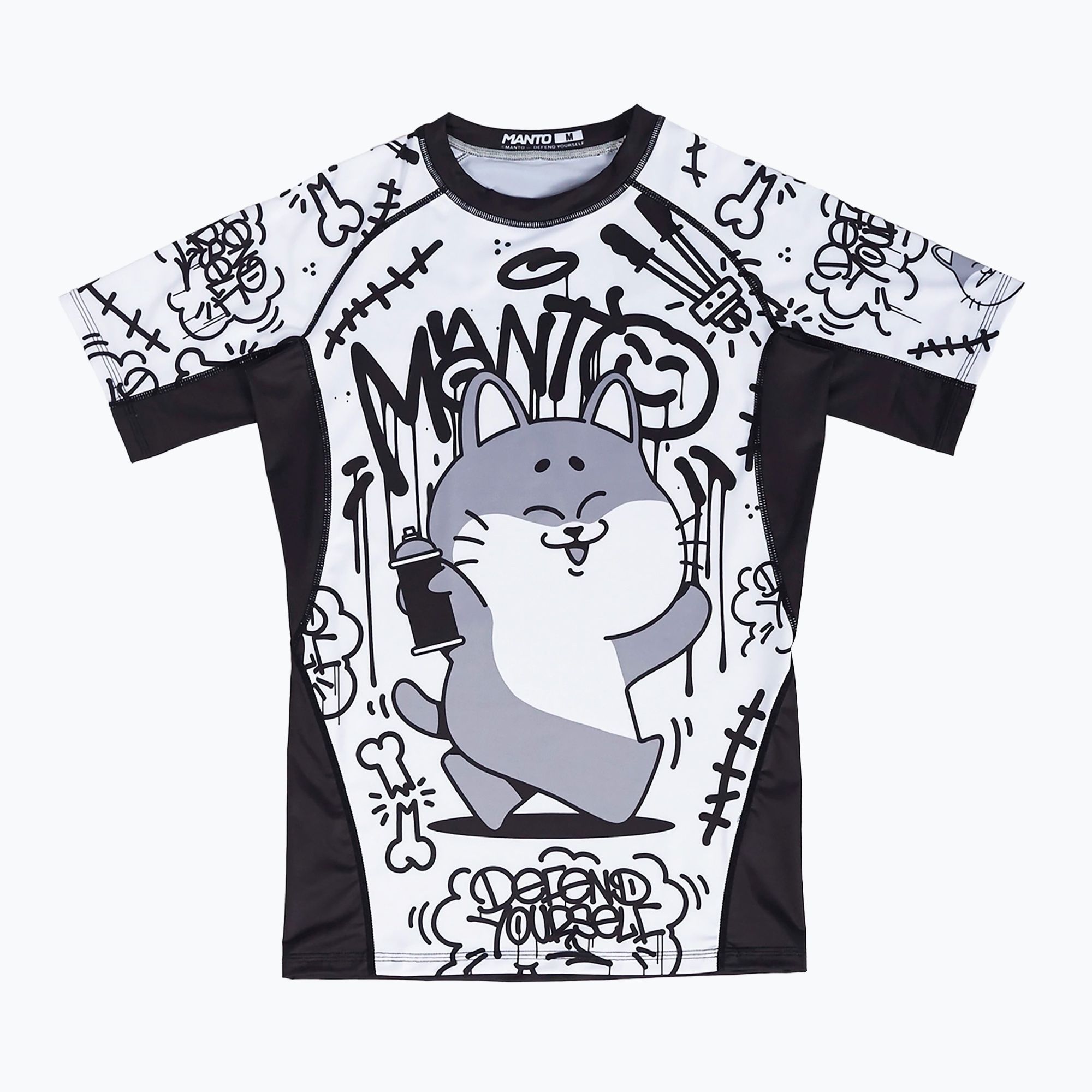 Rashguard męski MANTO Debza biały/czarny 